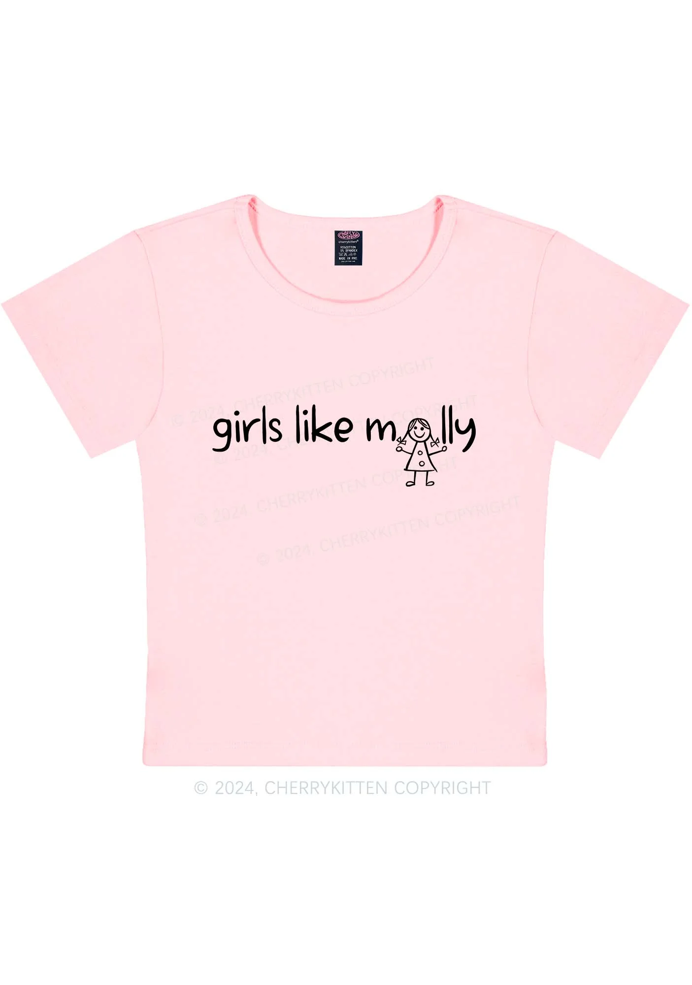 Girls Like Molly Y2K Baby Tee Cherrykitten - Image 8
