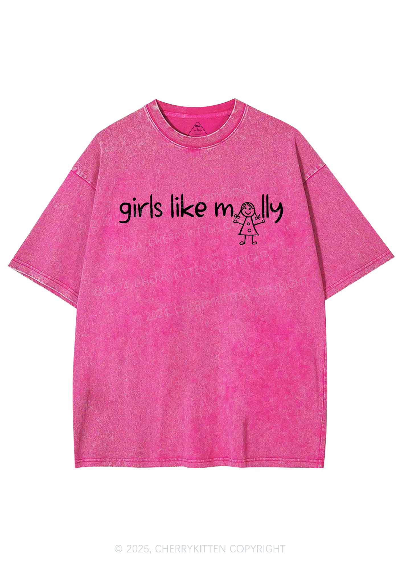 Girls Like Molly Y2K Washed Tee Cherrykitten - Image 3