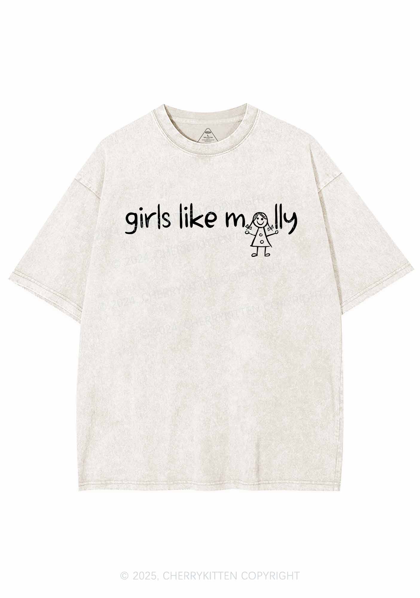 Girls Like Molly Y2K Washed Tee Cherrykitten - Image 5