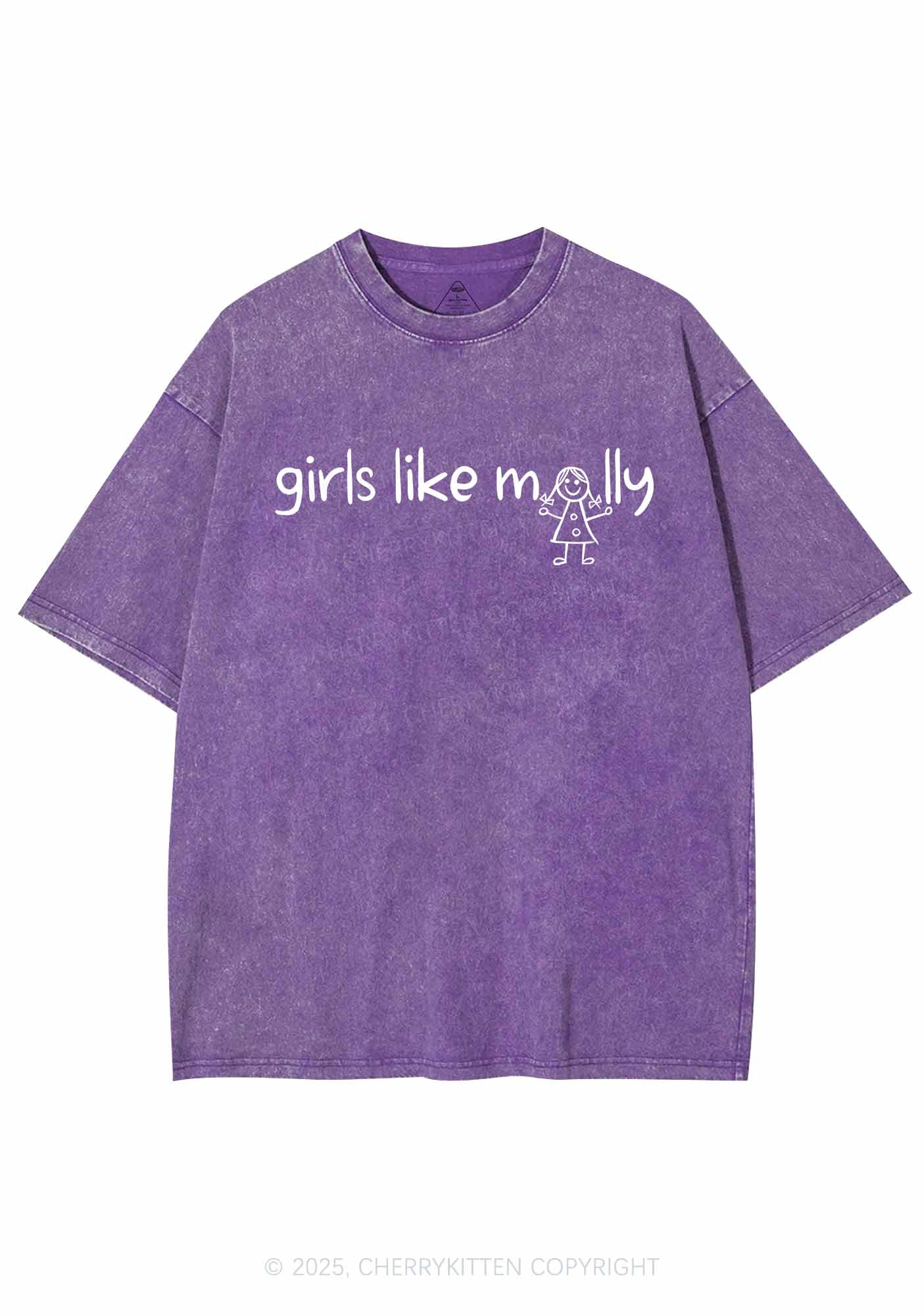 Girls Like Molly Y2K Washed Tee Cherrykitten - Image 6