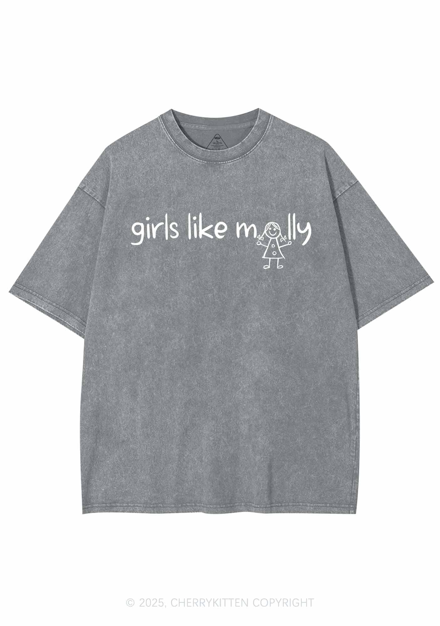 Girls Like Molly Y2K Washed Tee Cherrykitten - Image 7