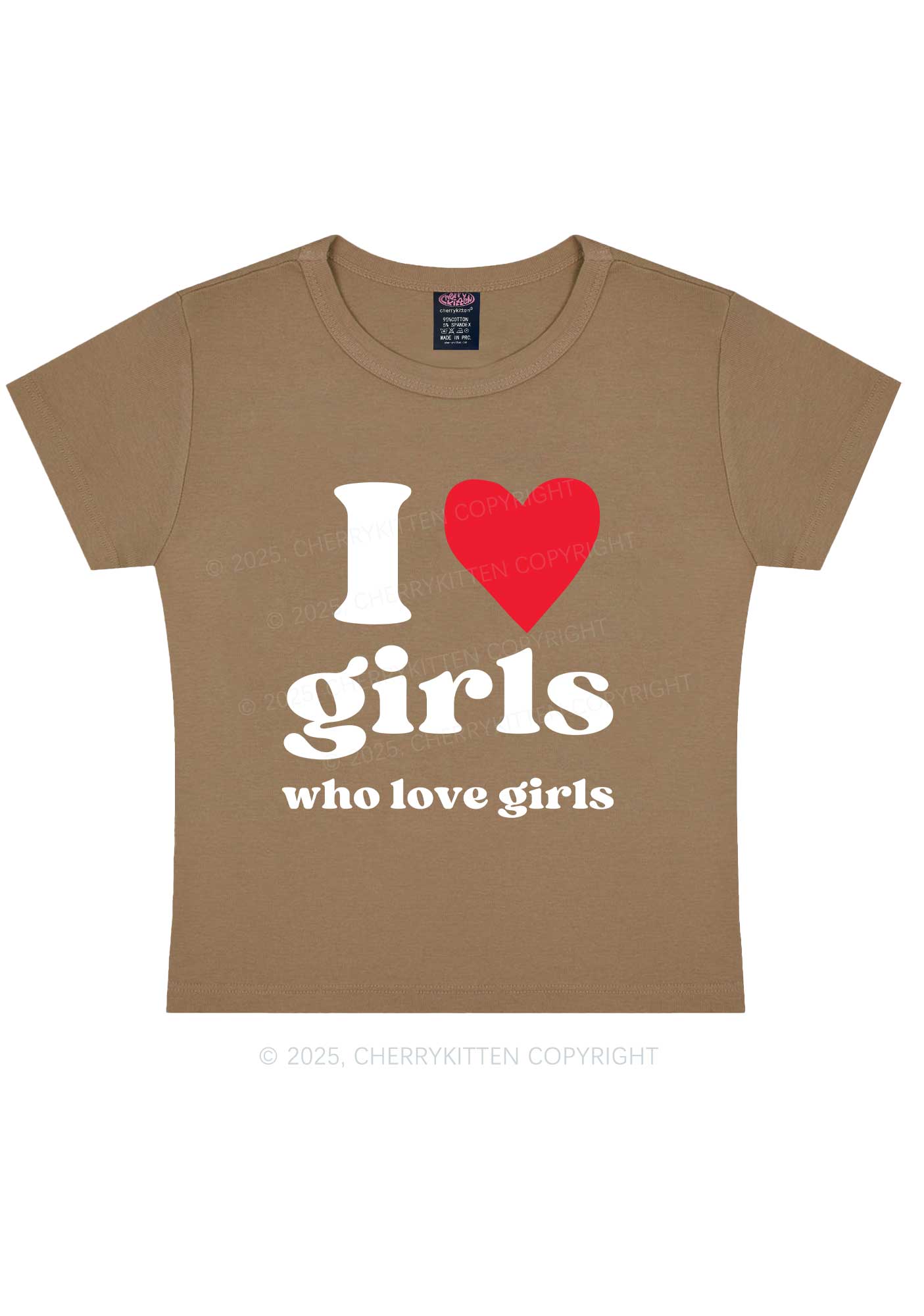 Girls Love Girls Pride Y2K Baby Tee Cherrykitten - Image 10