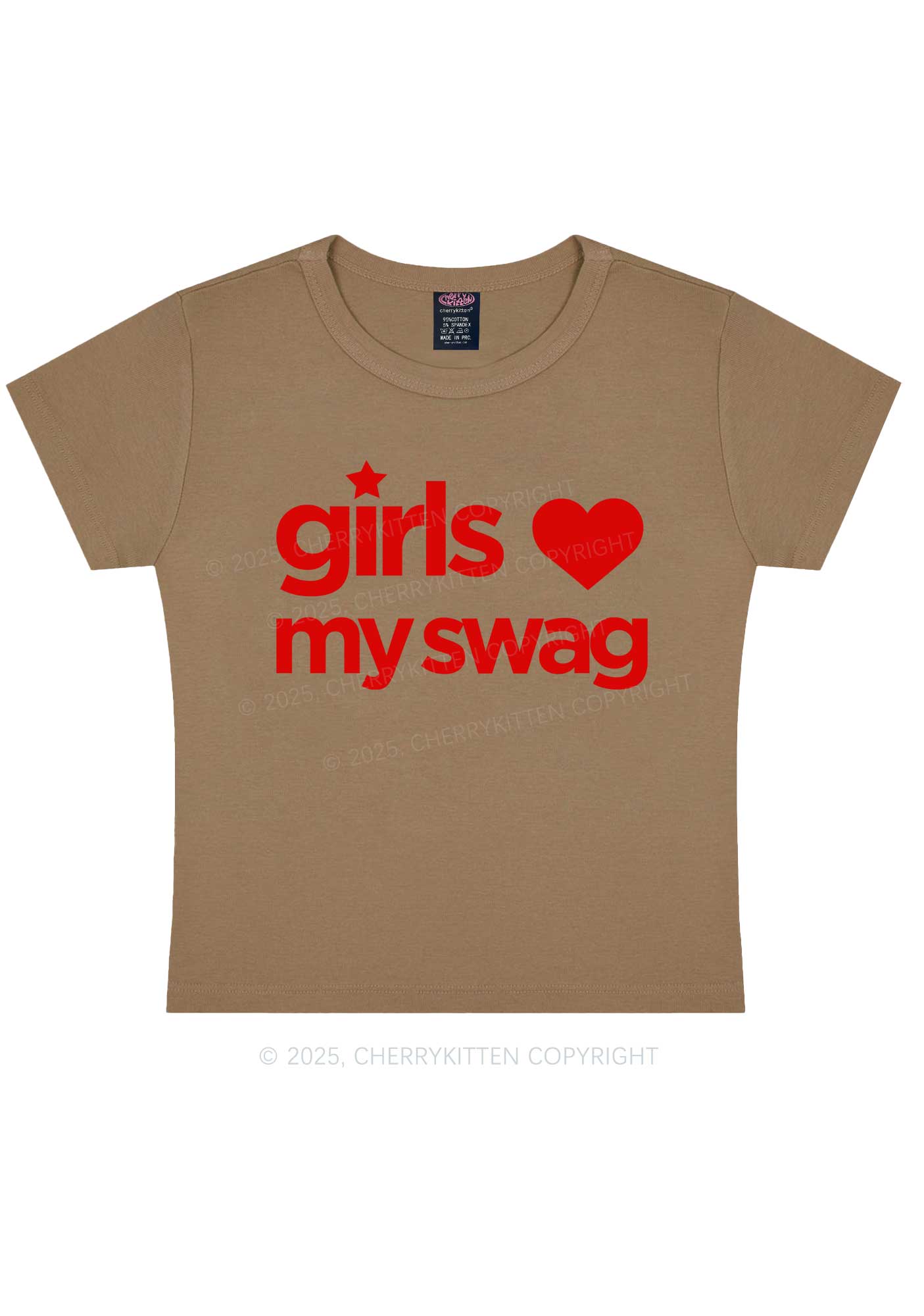 Girls Love My Swag Pride Y2K Baby Tee Cherrykitten - Image 10
