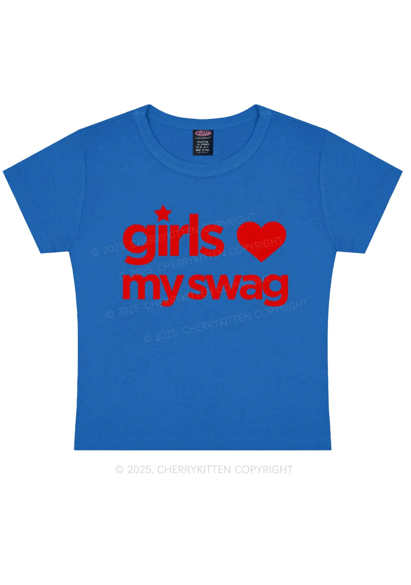 Girls Love My Swag Pride Y2K Baby Tee Cherrykitten - Image 9