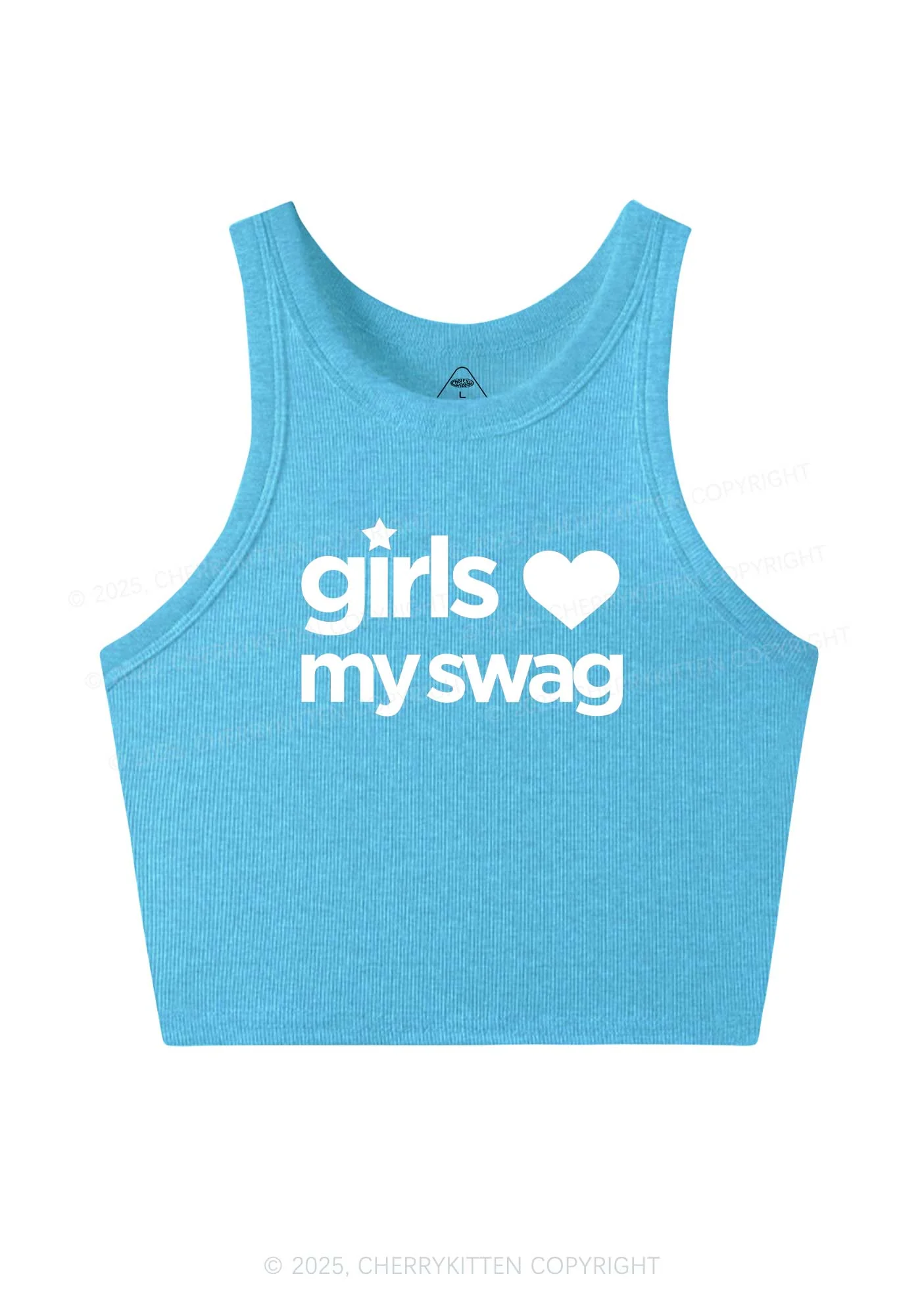 Girls Love My Swag Pride Y2K Crop Tank Top Cherrykitten - Image 5