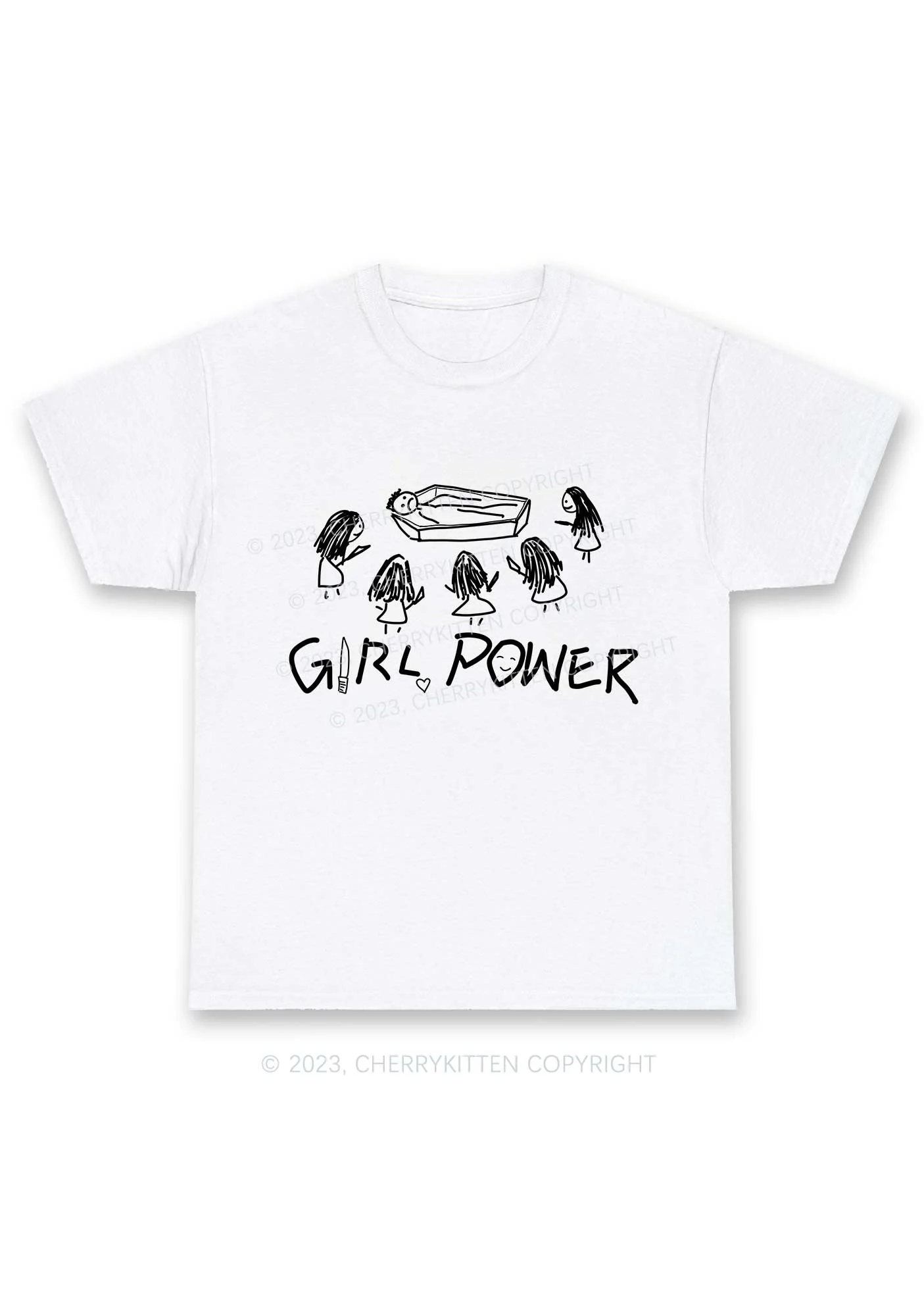 Girls Power Y2K Chunky Shirt Cherrykitten - Image 3
