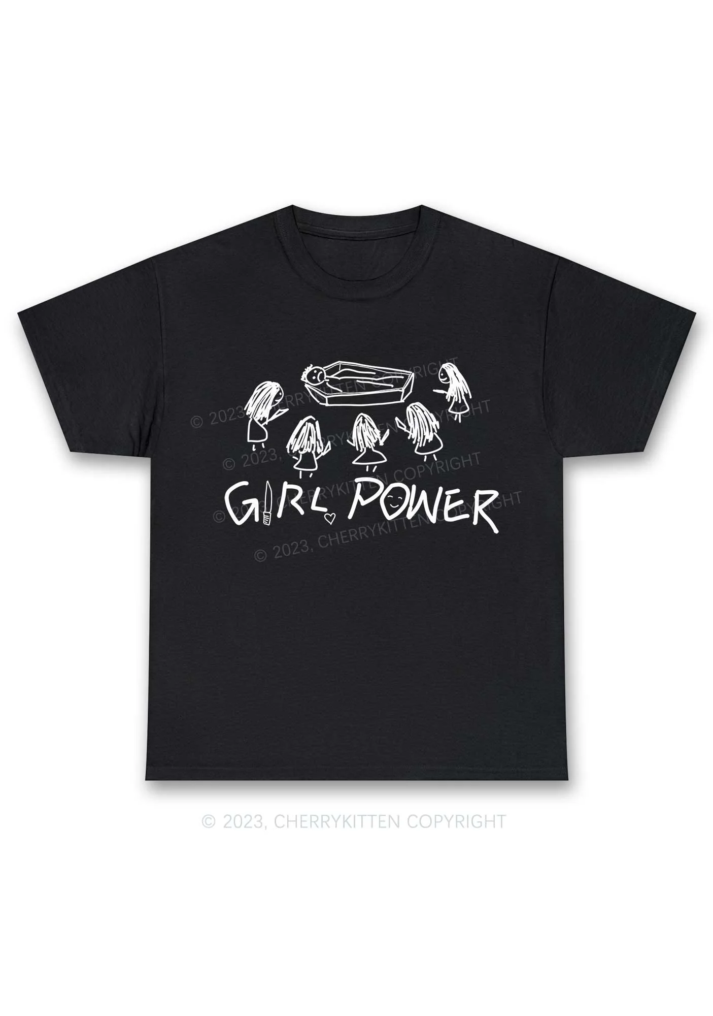 Girls Power Y2K Chunky Shirt Cherrykitten - Image 4