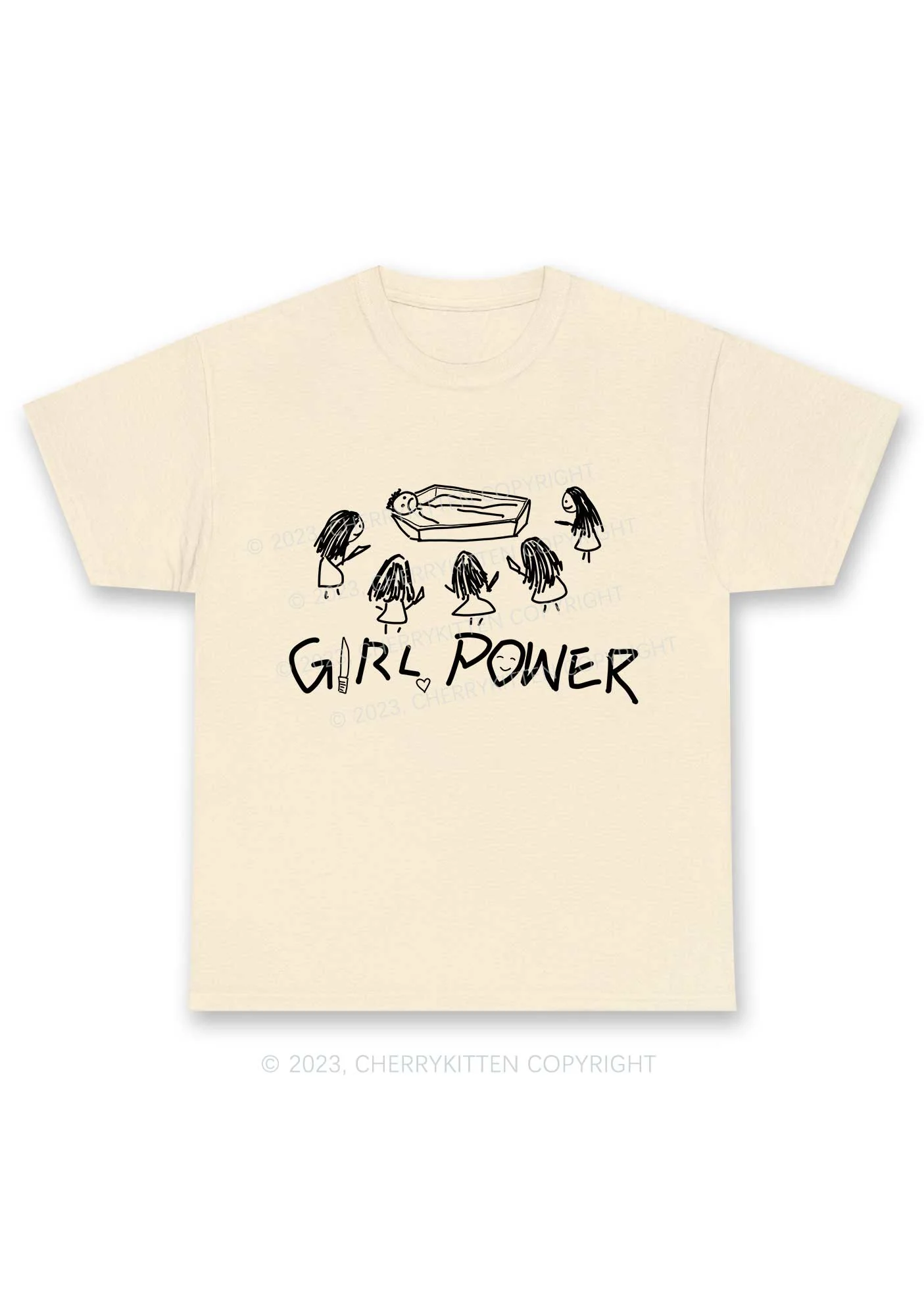 Girls Power Y2K Chunky Shirt Cherrykitten - Image 5