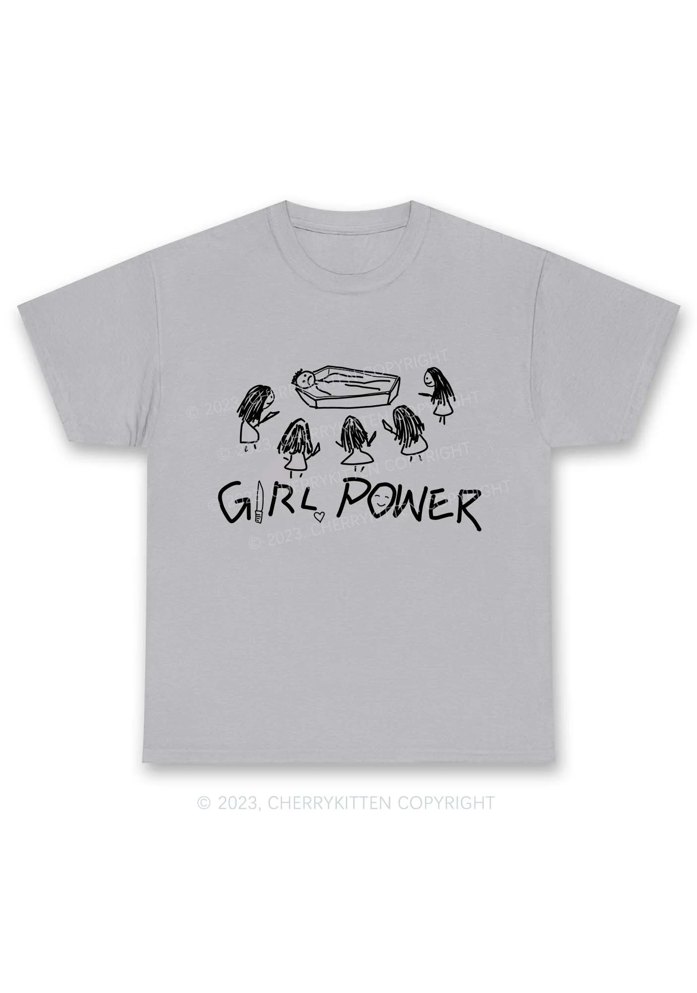 Girls Power Y2K Chunky Shirt Cherrykitten - Image 7