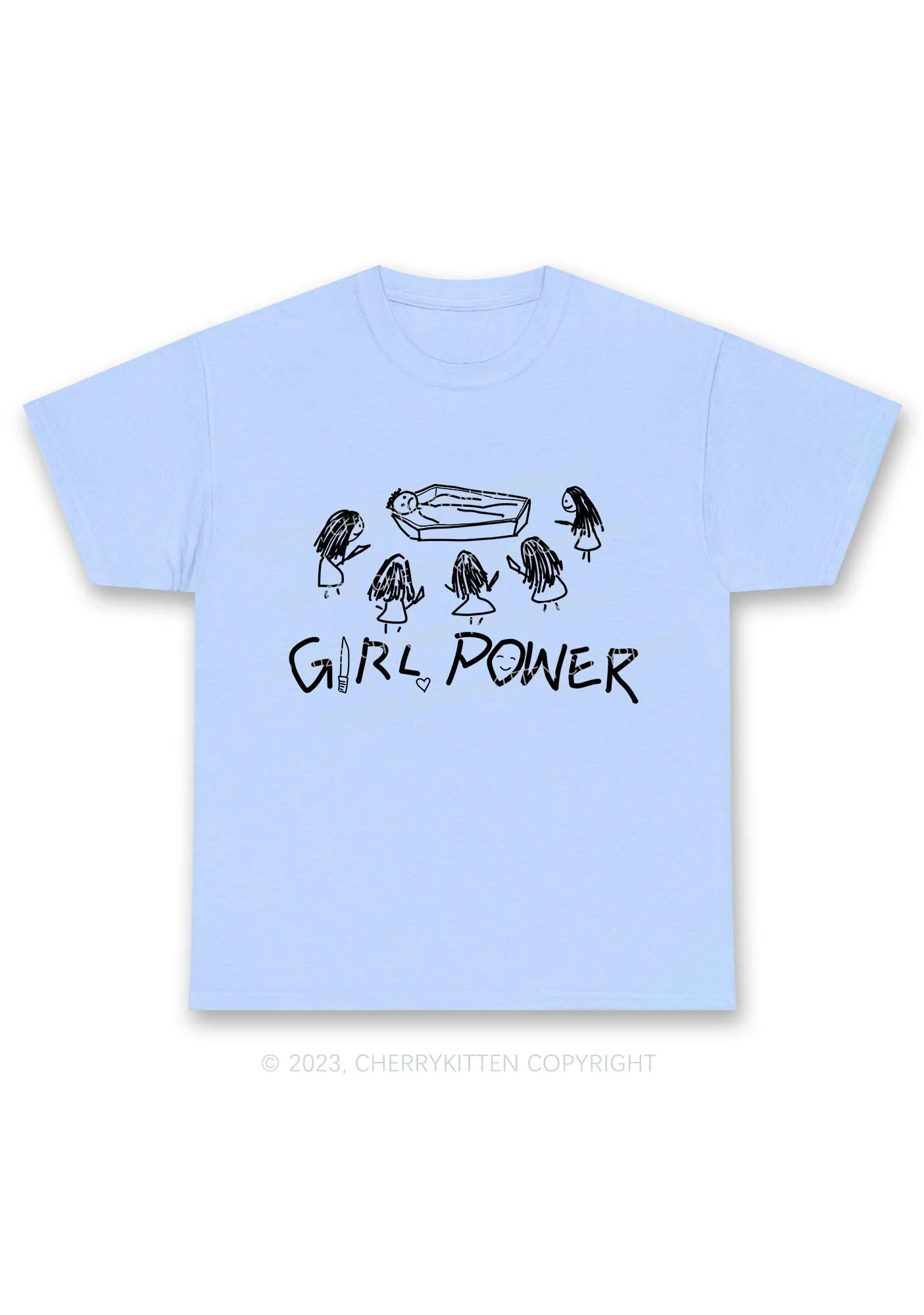 Girls Power Y2K Chunky Shirt Cherrykitten - Image 8