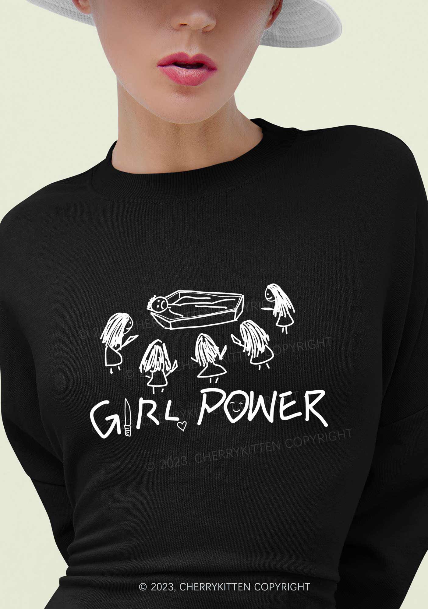 Girls Power Y2K Sweatshirt Cherrykitten - Image 2
