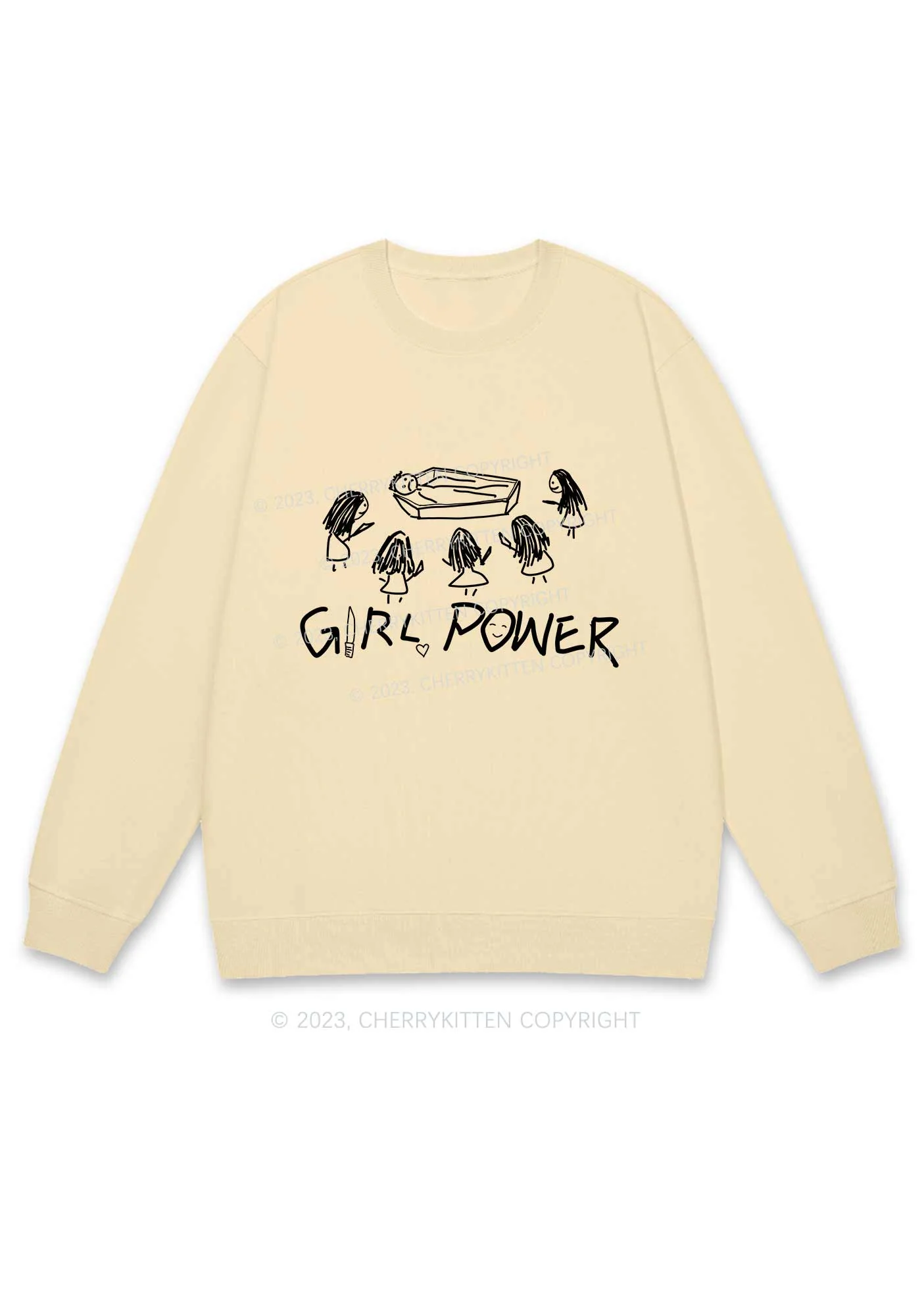Girls Power Y2K Sweatshirt Cherrykitten - Image 4