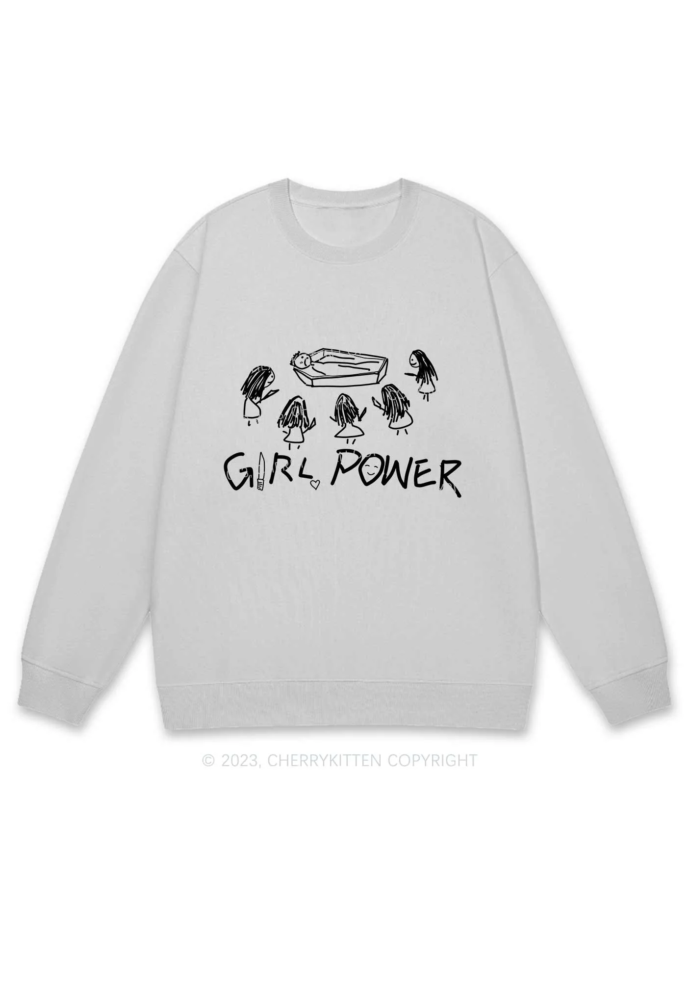 Girls Power Y2K Sweatshirt Cherrykitten - Image 5