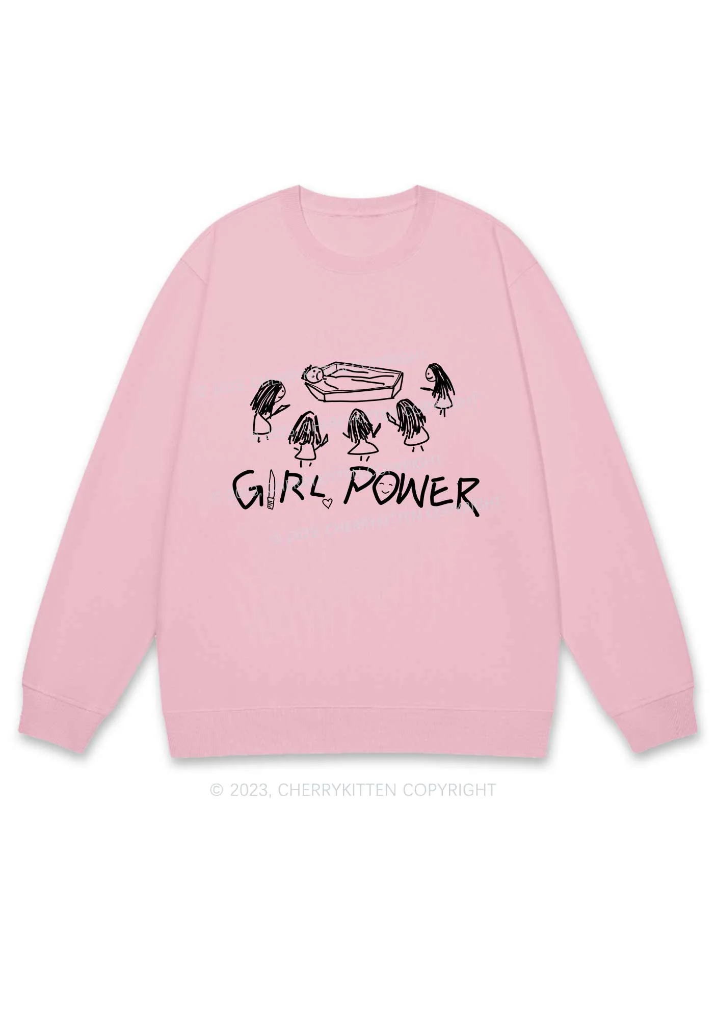 Girls Power Y2K Sweatshirt Cherrykitten - Image 6