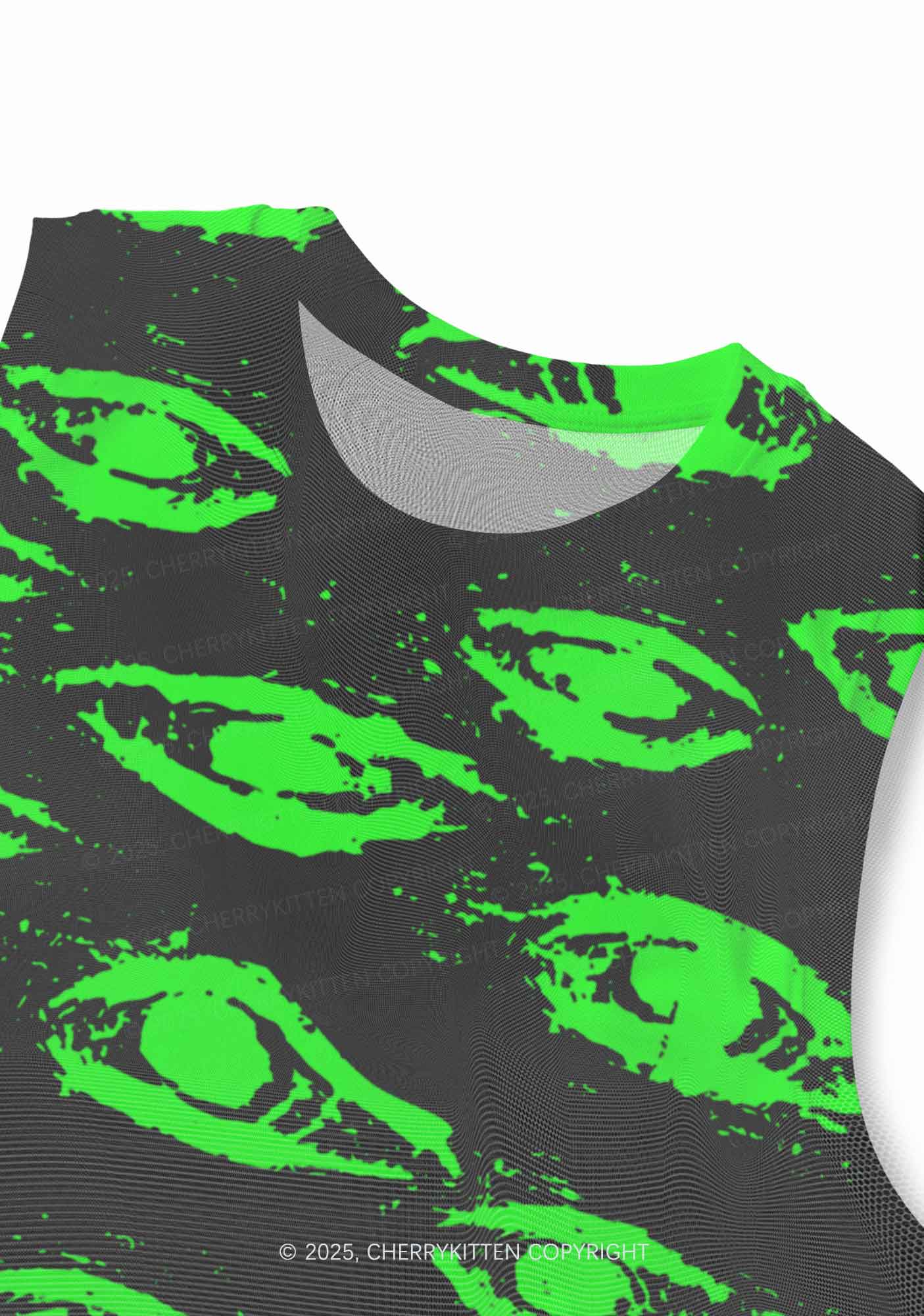 Glimmering Eyes Y2K Mesh Muscle Tank Cherrykitten - Image 3