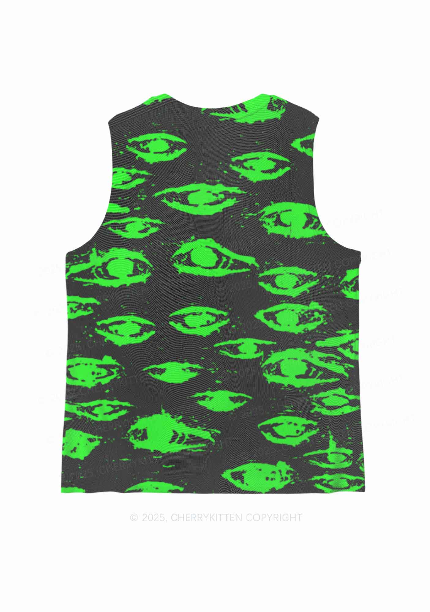 Glimmering Eyes Y2K Mesh Muscle Tank Cherrykitten - Image 4