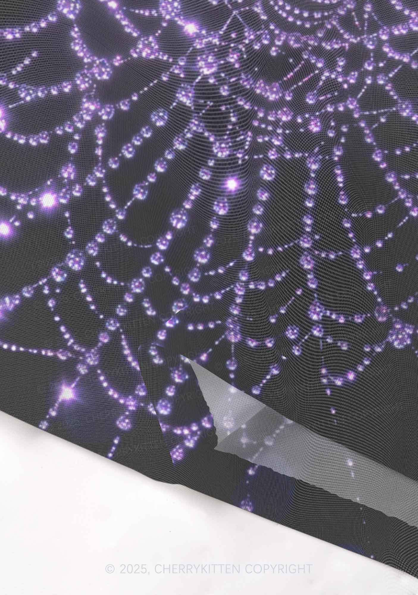 Glistening Spiderweb Y2K Mesh Cami Tank Cherrykitten - Image 4