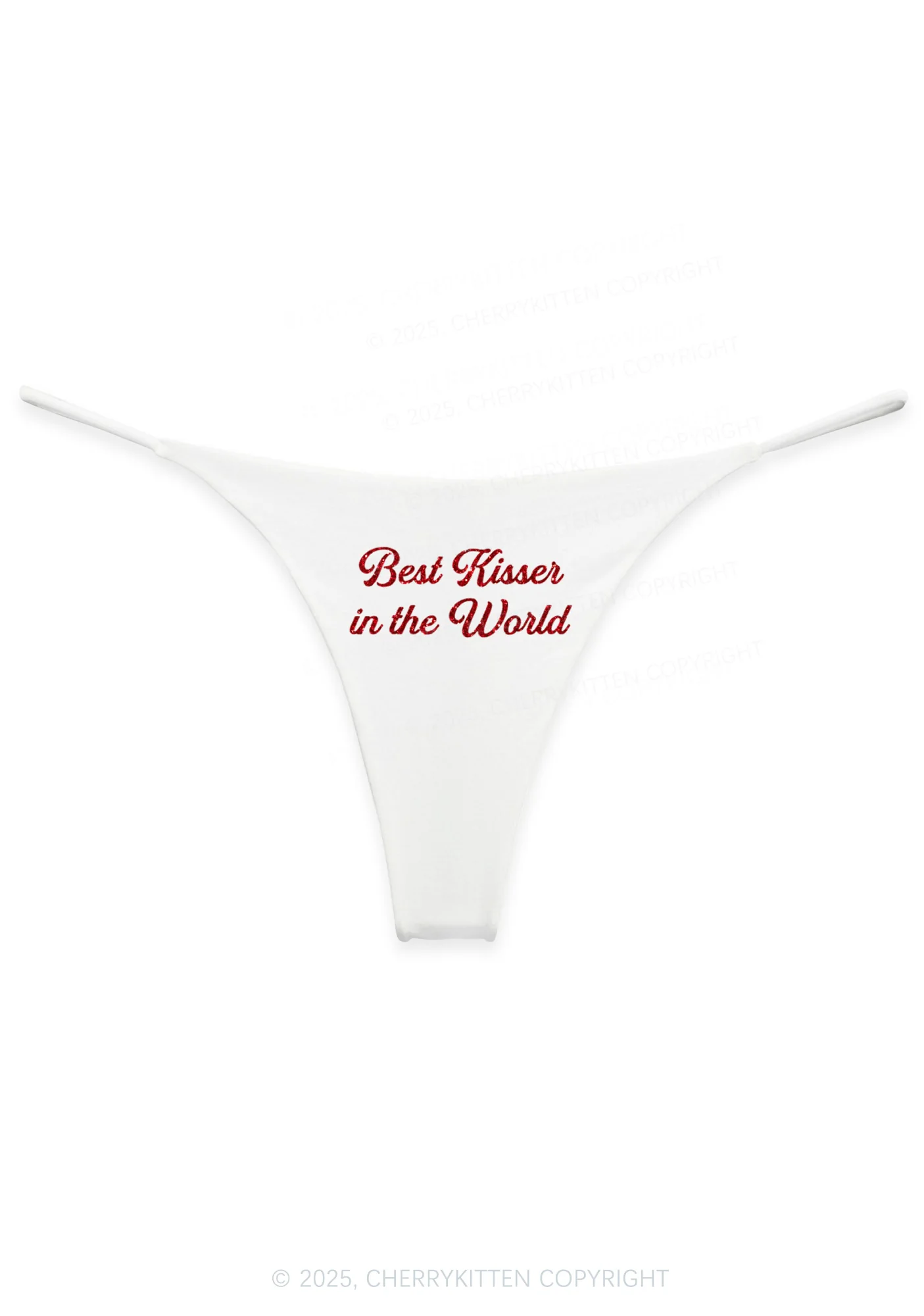 Glitter Best Kisser In The World Y2K Bikini String Thong Cherrykitten - Image 5