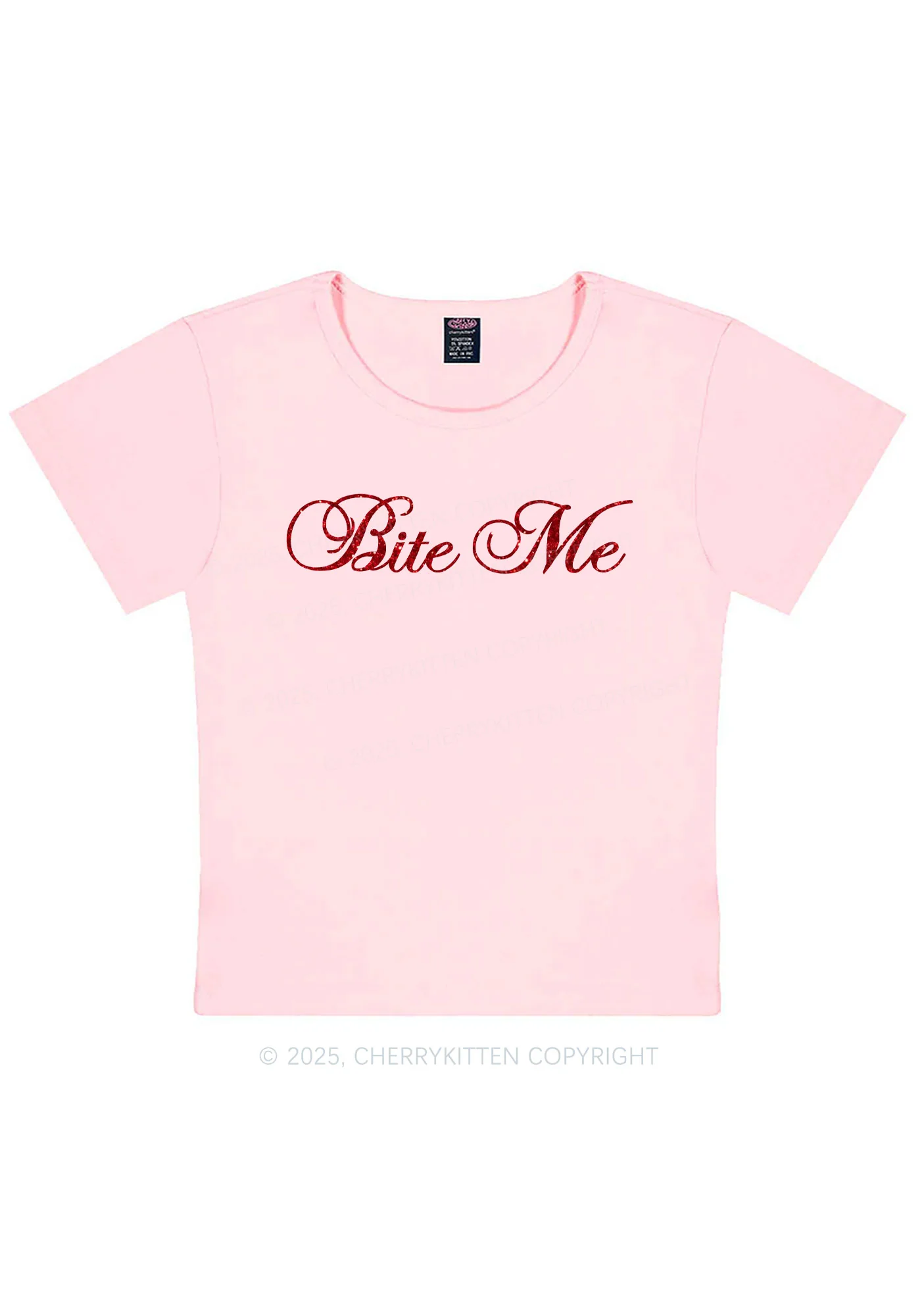 Glitter Bite Me Y2K Baby Tee Cherrykitten - Image 11