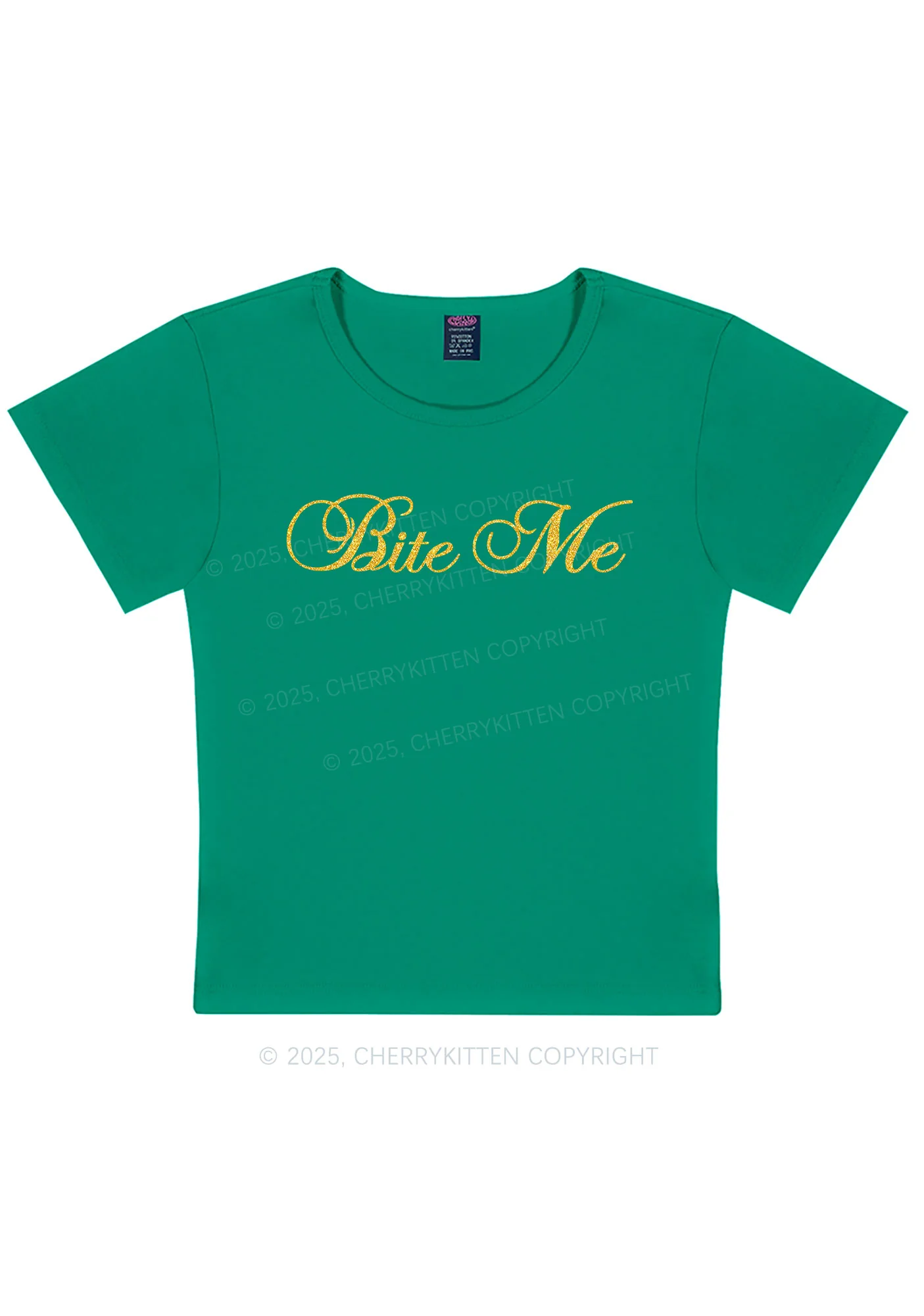 Glitter Bite Me Y2K Baby Tee Cherrykitten - Image 13