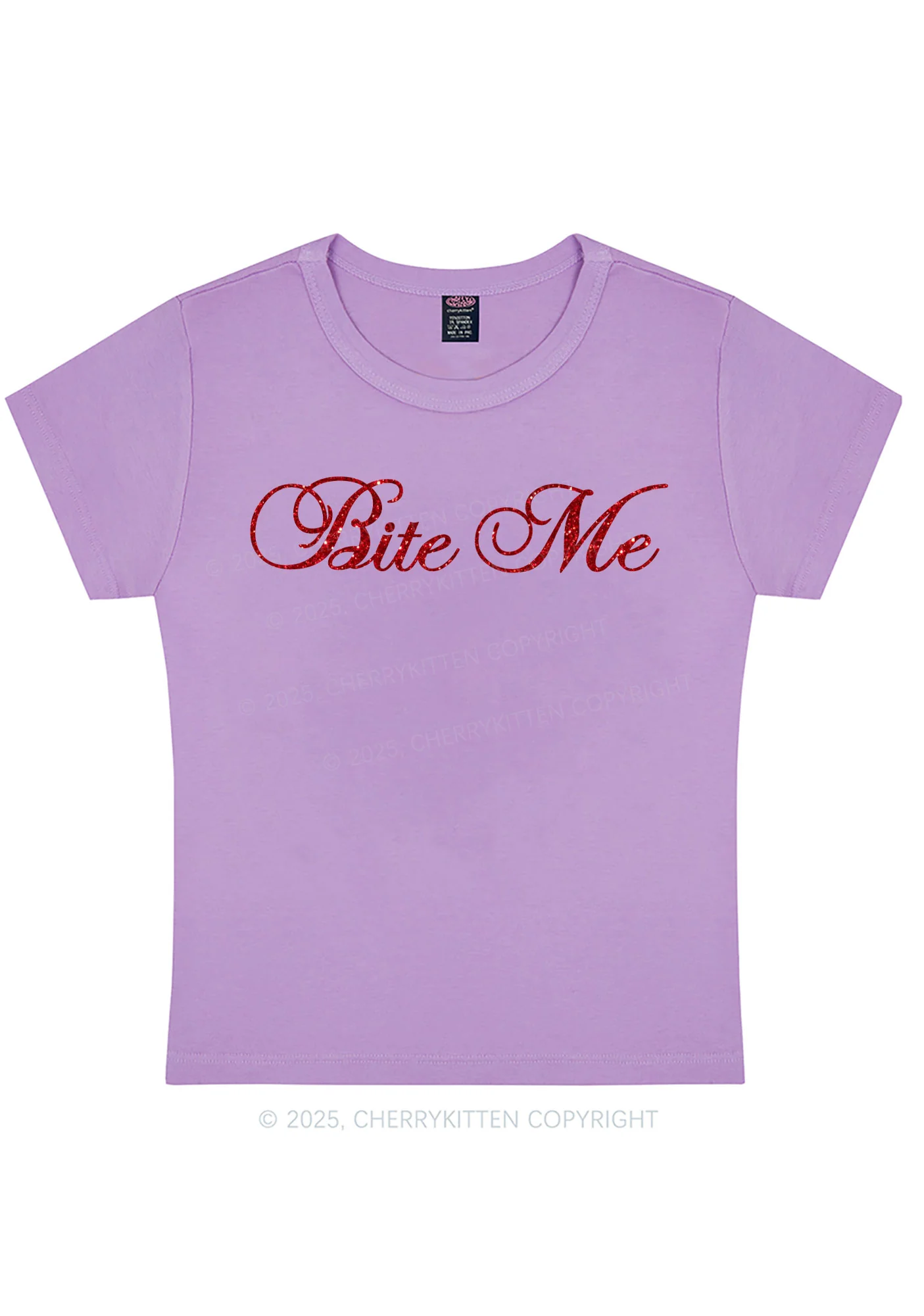 Glitter Bite Me Y2K Baby Tee Cherrykitten - Image 7
