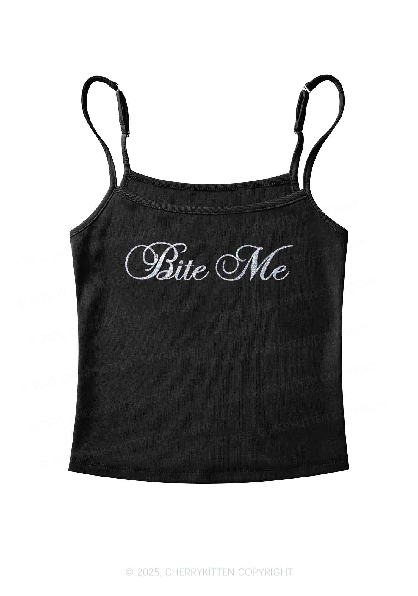 Glitter Bite Me Y2K Spaghetti Strap Cami Cherrykitten - Image 4