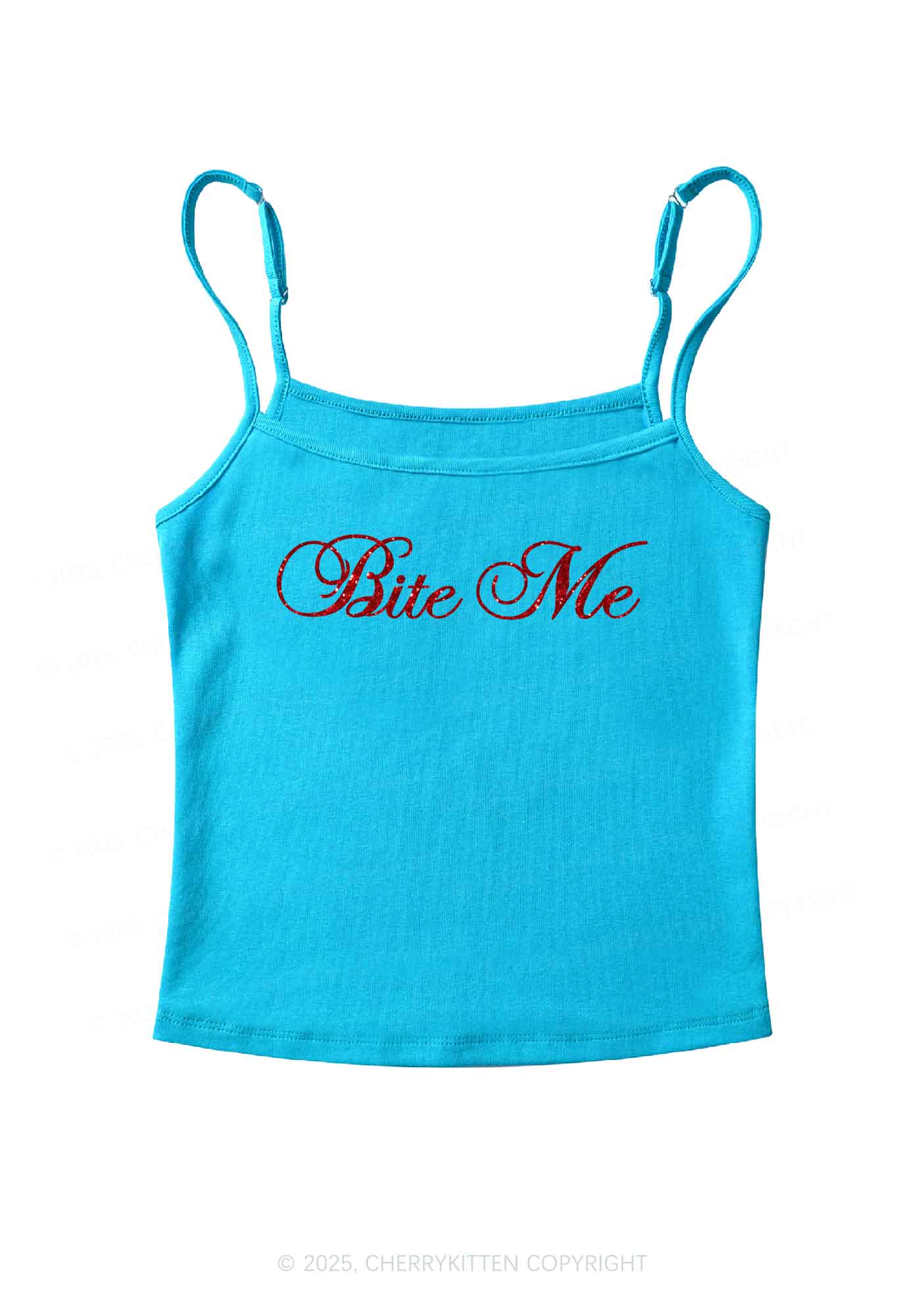 Glitter Bite Me Y2K Spaghetti Strap Cami Cherrykitten - Image 5