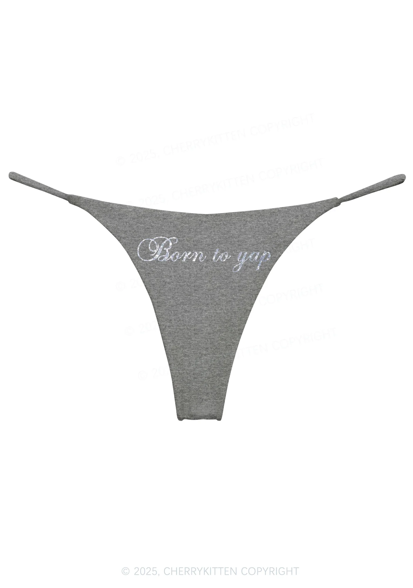 Glitter Born To Yap Y2K Bikini String Thong Cherrykitten - Image 10
