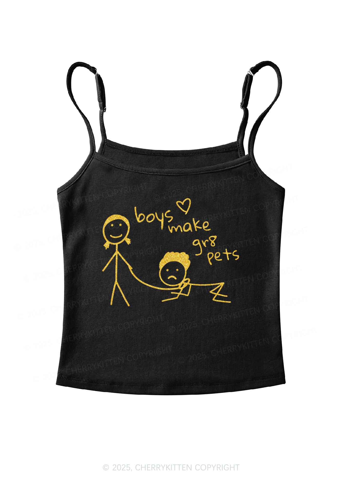 Glitter Boys Make Gr8 Pets Y2K Spaghetti Strap Cami Cherrykitten - Image 5