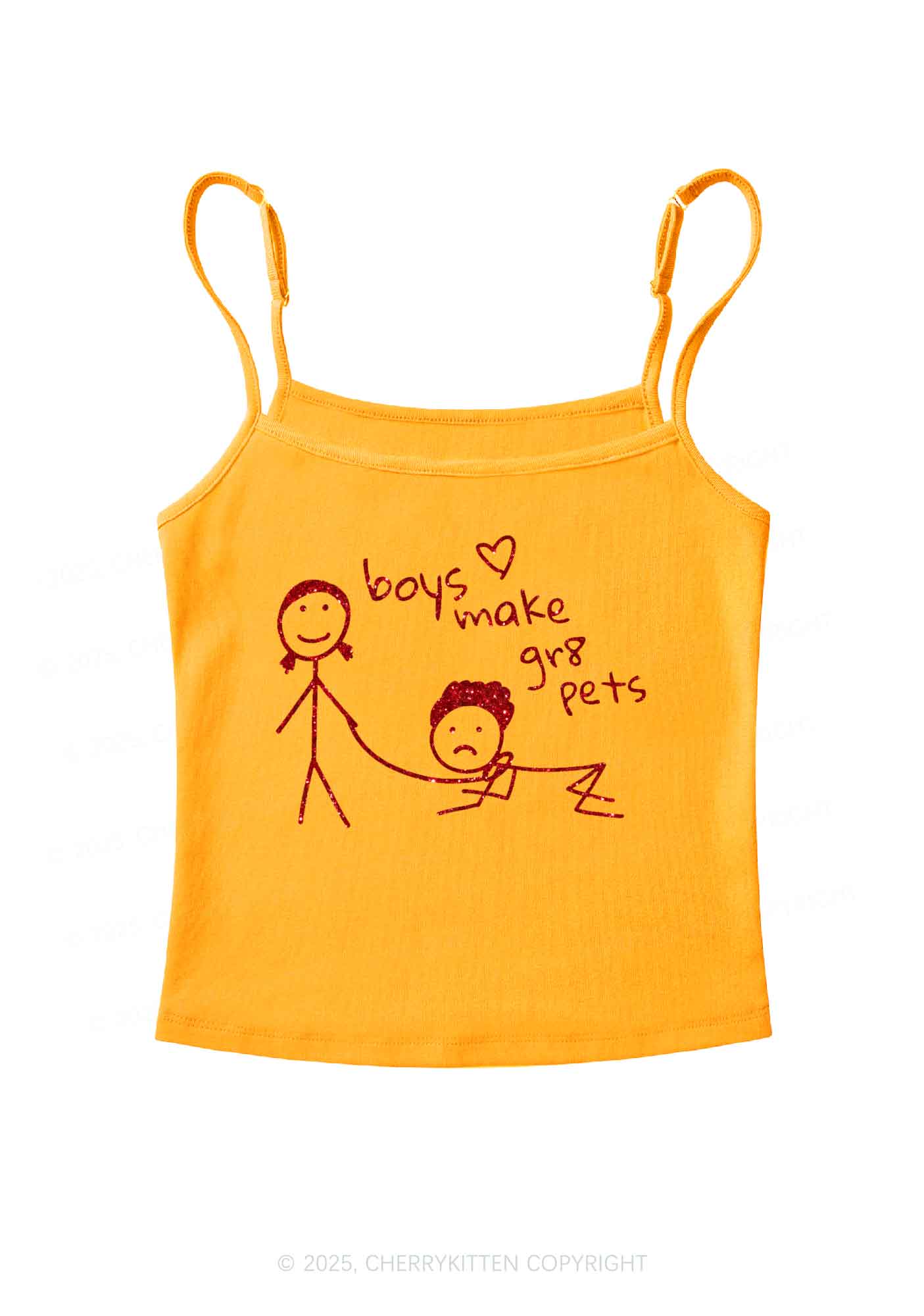 Glitter Boys Make Gr8 Pets Y2K Spaghetti Strap Cami Cherrykitten - Image 6