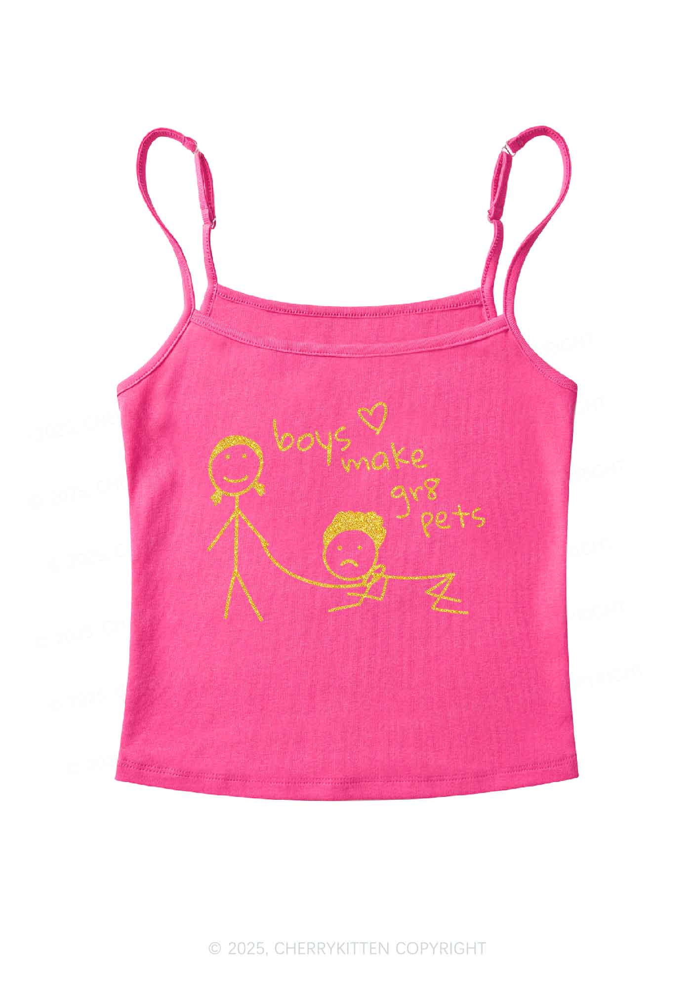 Glitter Boys Make Gr8 Pets Y2K Spaghetti Strap Cami Cherrykitten - Image 9