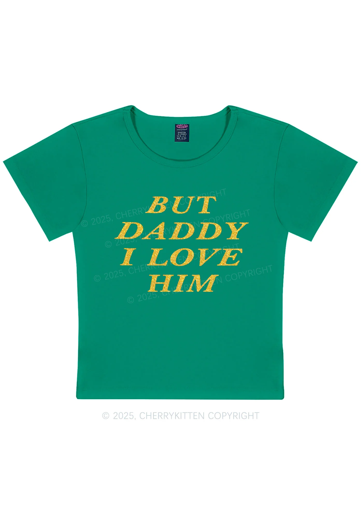 Glitter But Daddy I Love Him Y2K Baby Tee Cherrykitten - Image 12