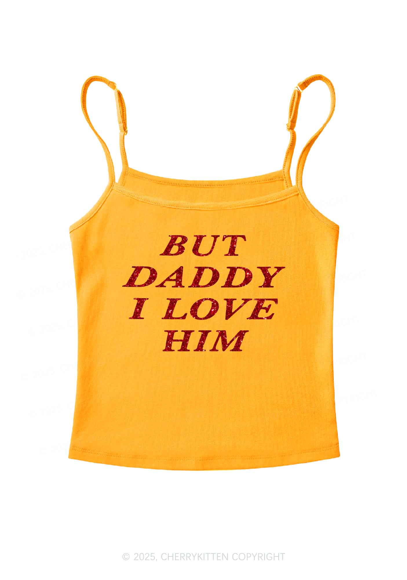 Glitter But Daddy I Love Him Y2K Spaghetti Strap Cami Cherrykitten - Image 8