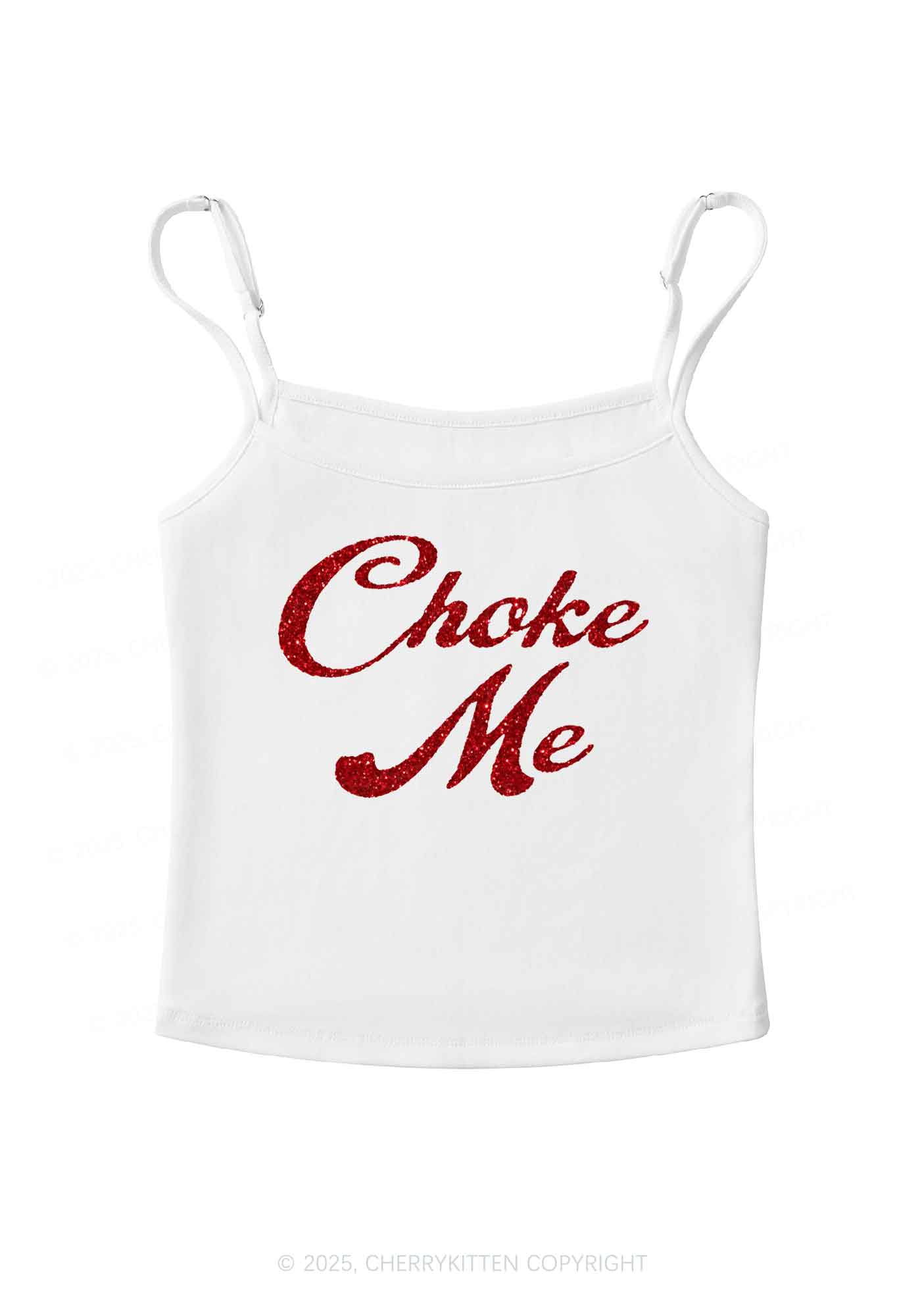 Glitter Choke Me Y2K Spaghetti Strap Cami Cherrykitten - Image 4