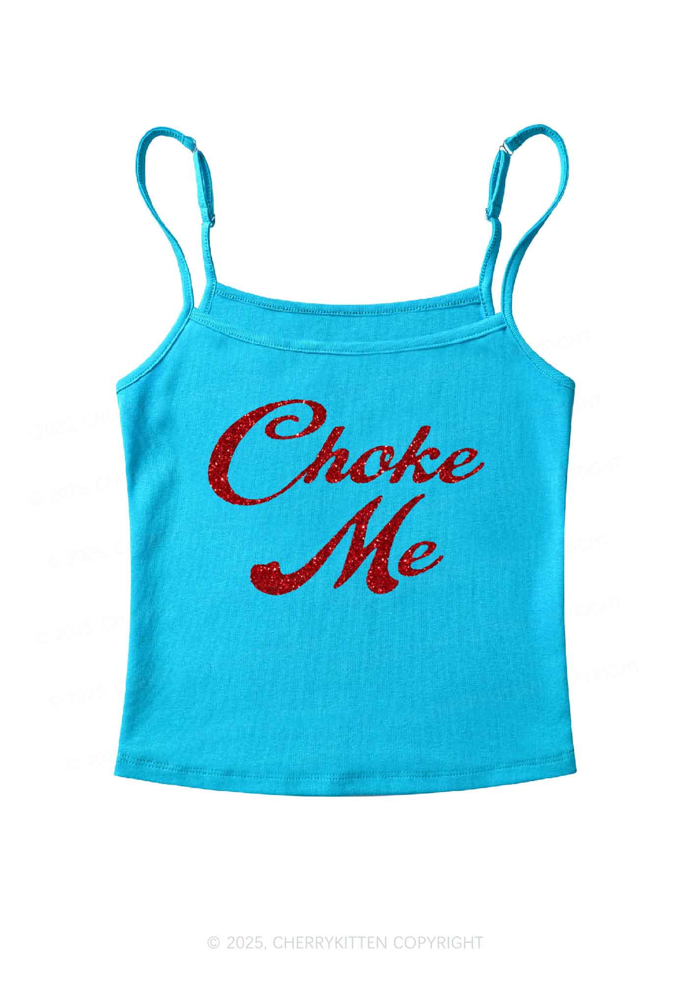 Glitter Choke Me Y2K Spaghetti Strap Cami Cherrykitten - Image 5