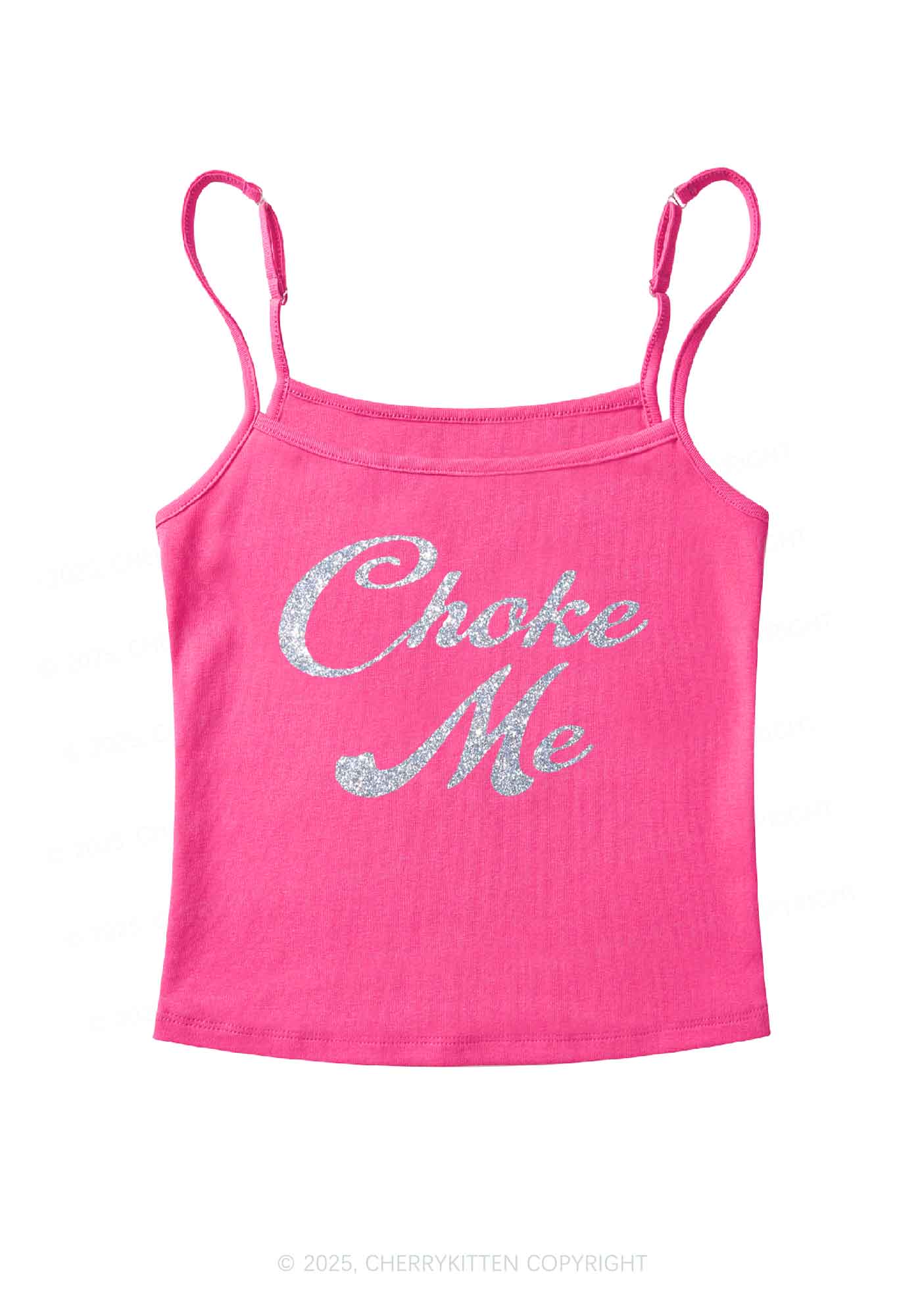 Glitter Choke Me Y2K Spaghetti Strap Cami Cherrykitten - Image 6
