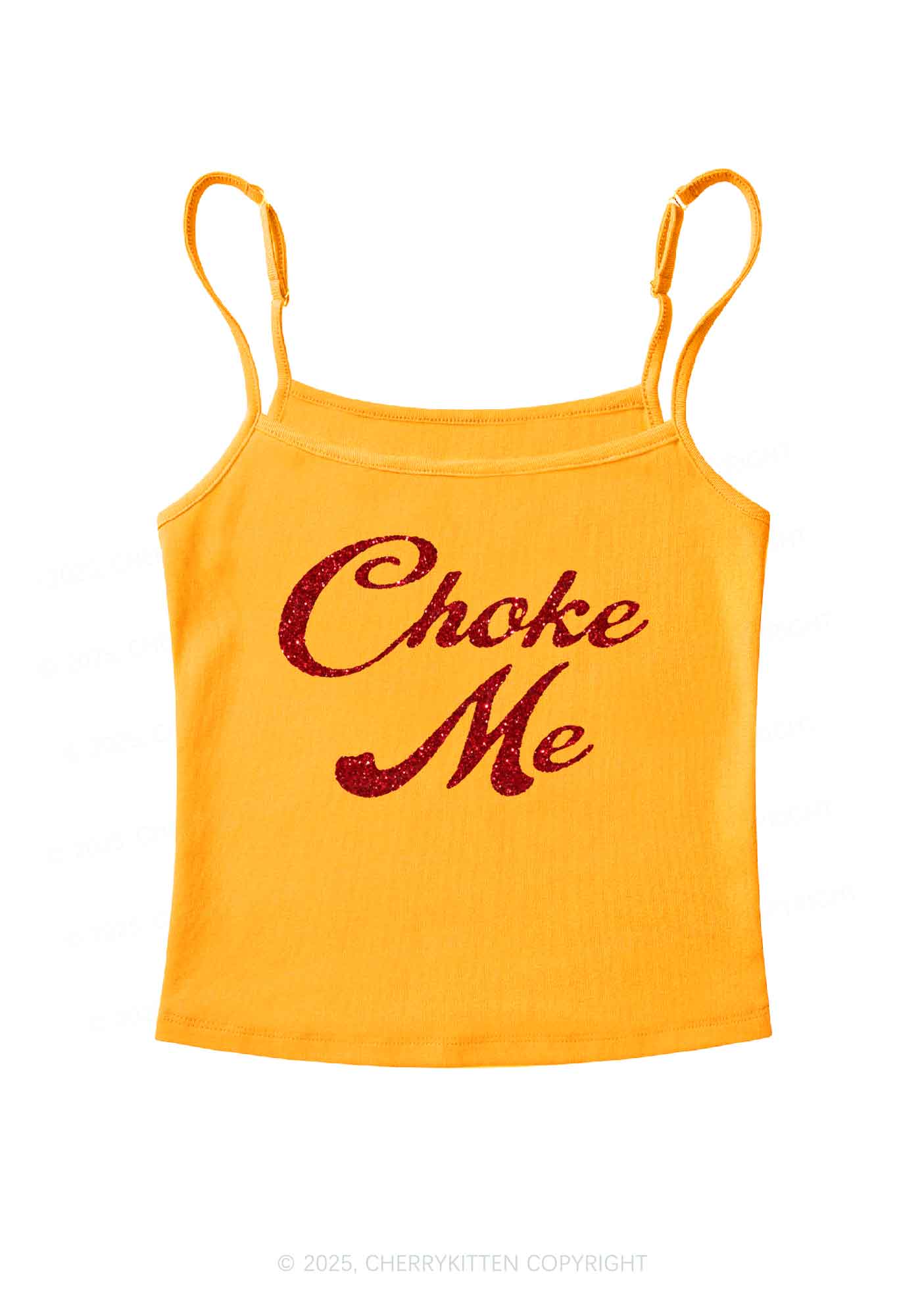 Glitter Choke Me Y2K Spaghetti Strap Cami Cherrykitten - Image 9