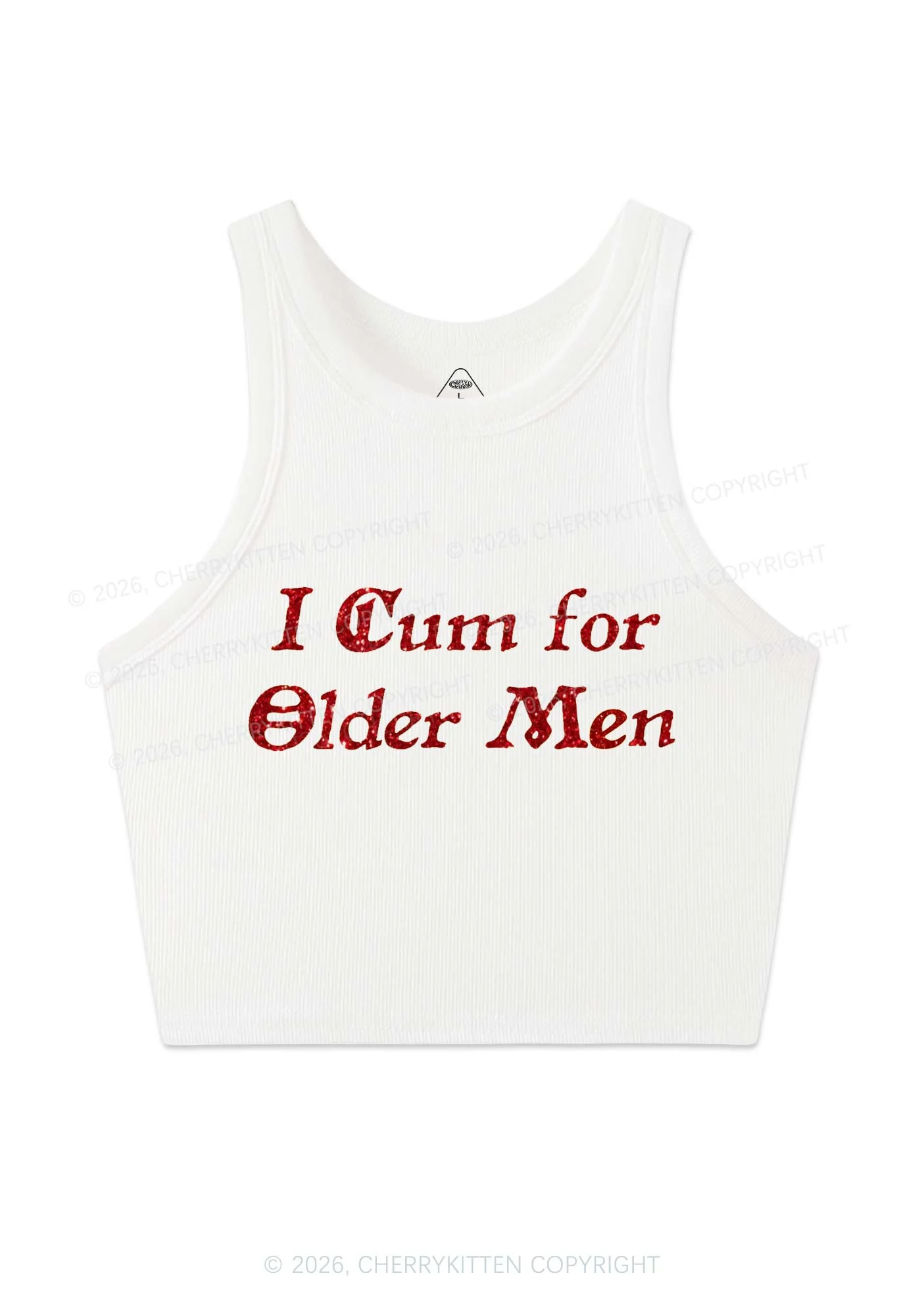 Glitter Come For Older Men Y2K Crop Tank Top Cherrykitten - Image 4