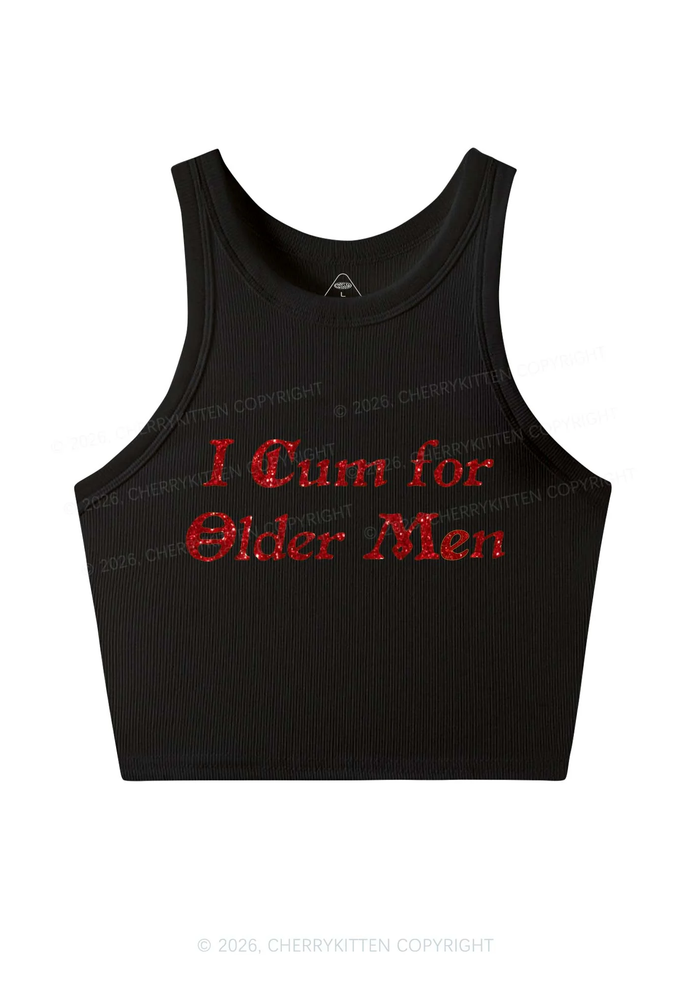 Glitter Come For Older Men Y2K Crop Tank Top Cherrykitten - Image 5