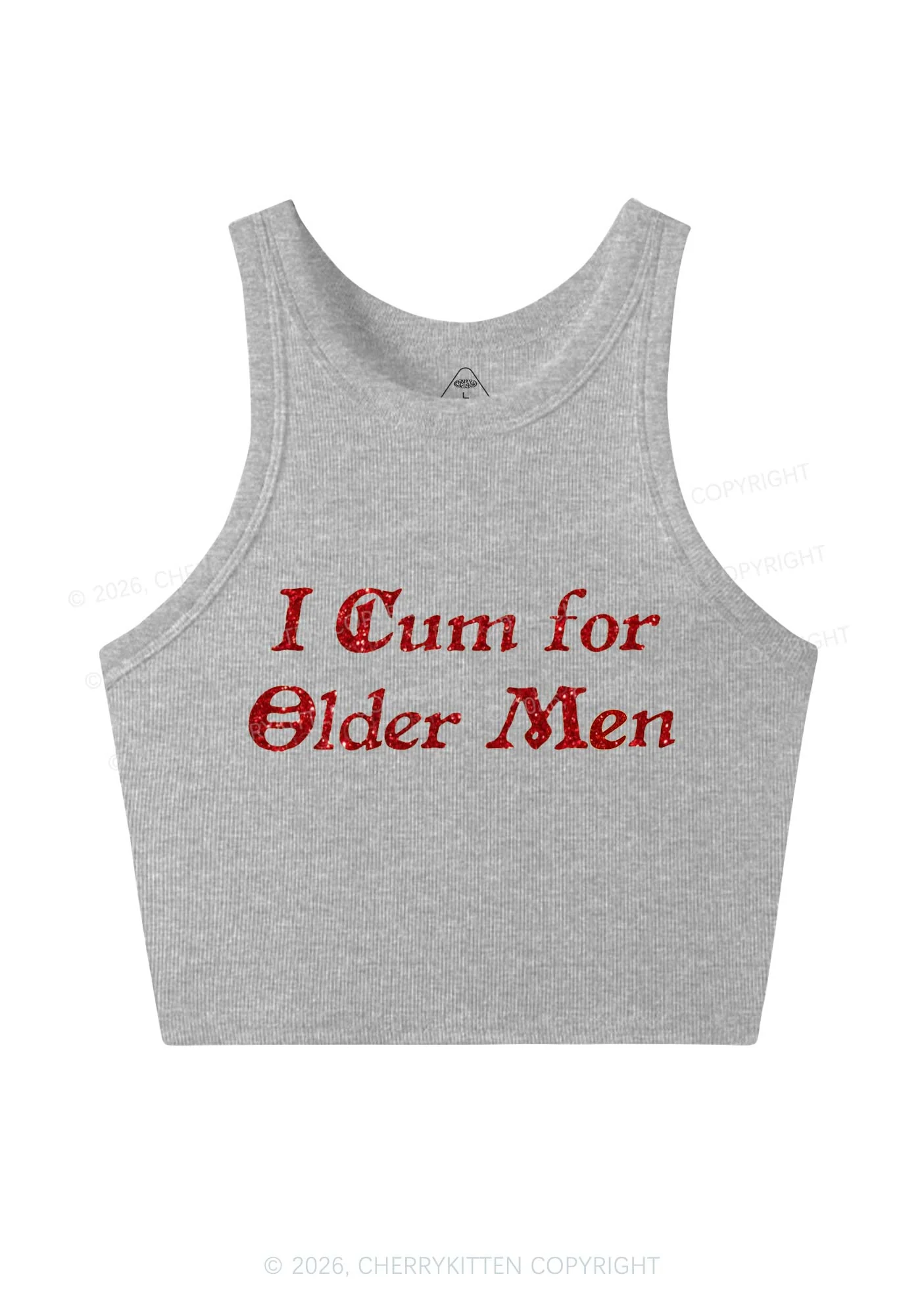 Glitter Come For Older Men Y2K Crop Tank Top Cherrykitten - Image 6