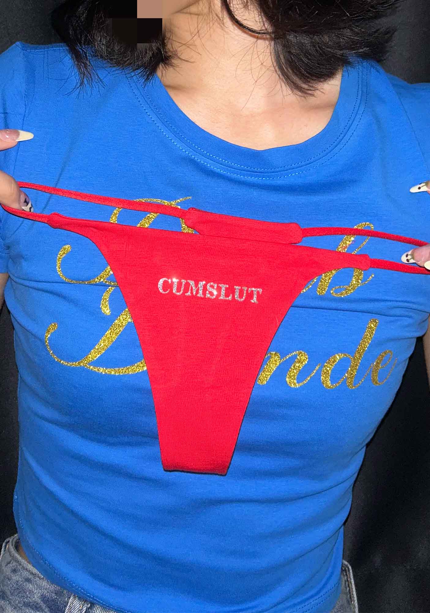 Glitter Comeslut Y2K Bikini String Thong Cherrykitten - Image 3