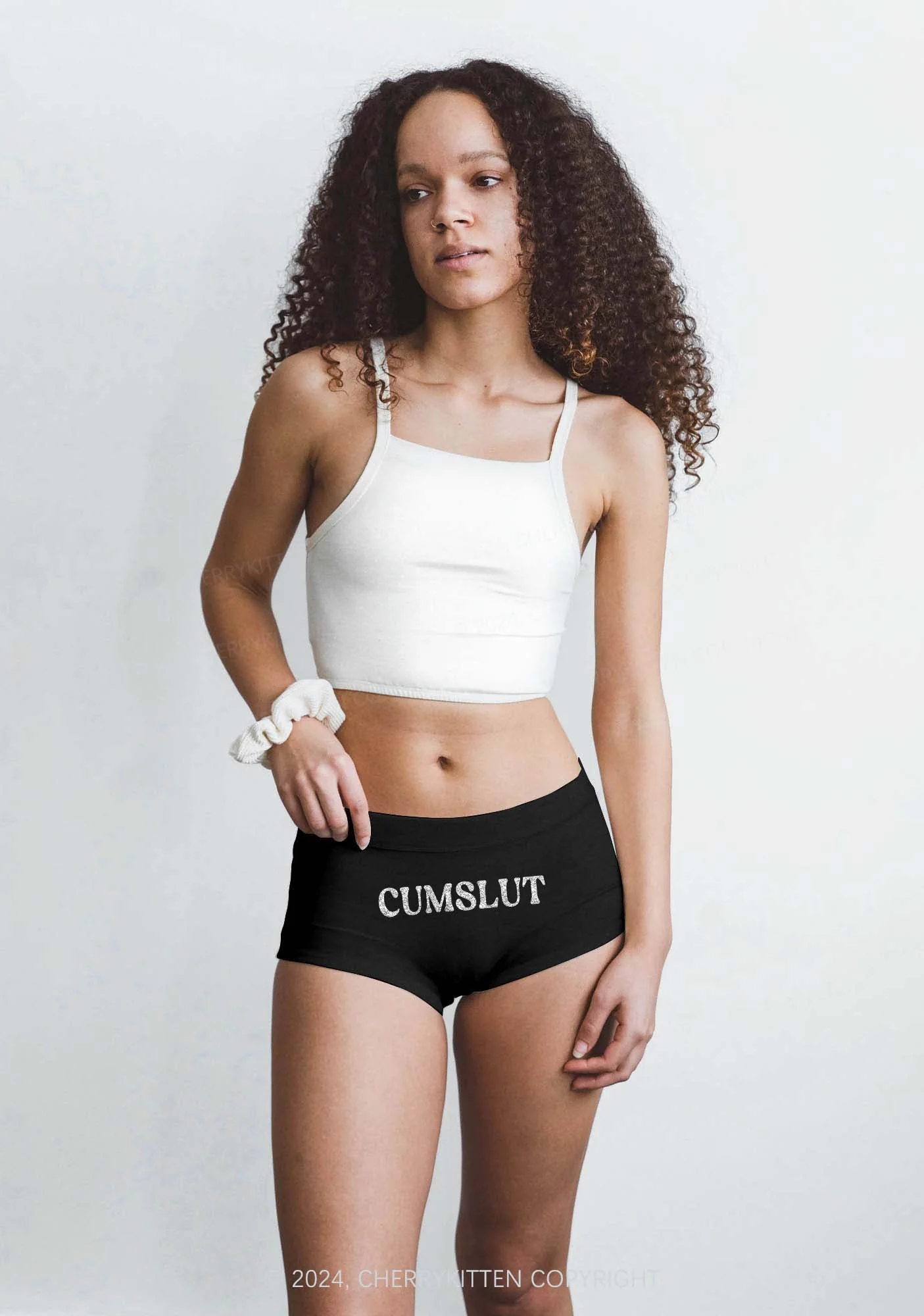 Glitter Comeslut Y2K Mid Rise Waist Boyshort Cherrykitten - Image 3