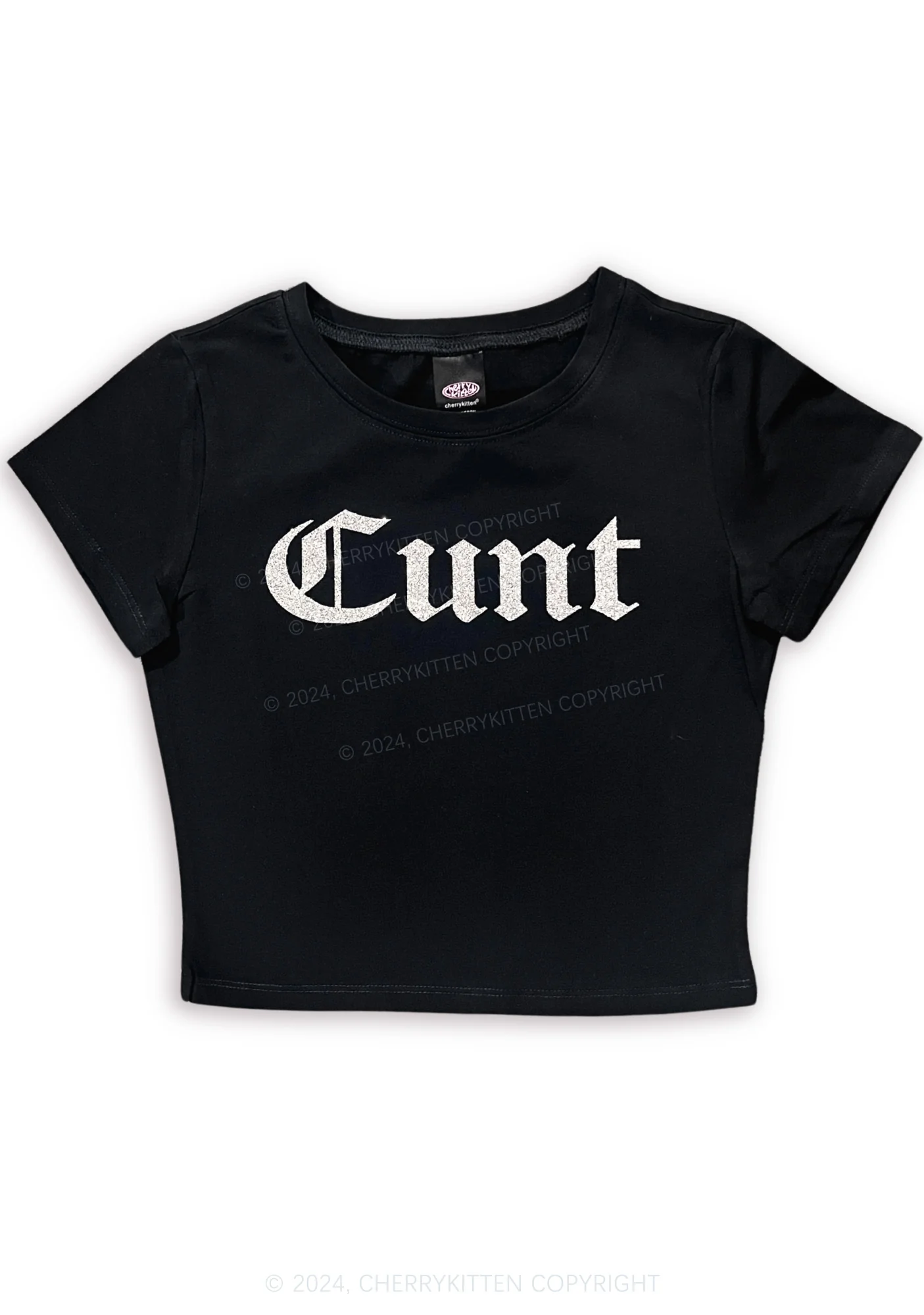 Glitter Cxxt Y2K Baby Tee Cherrykitten - Image 3