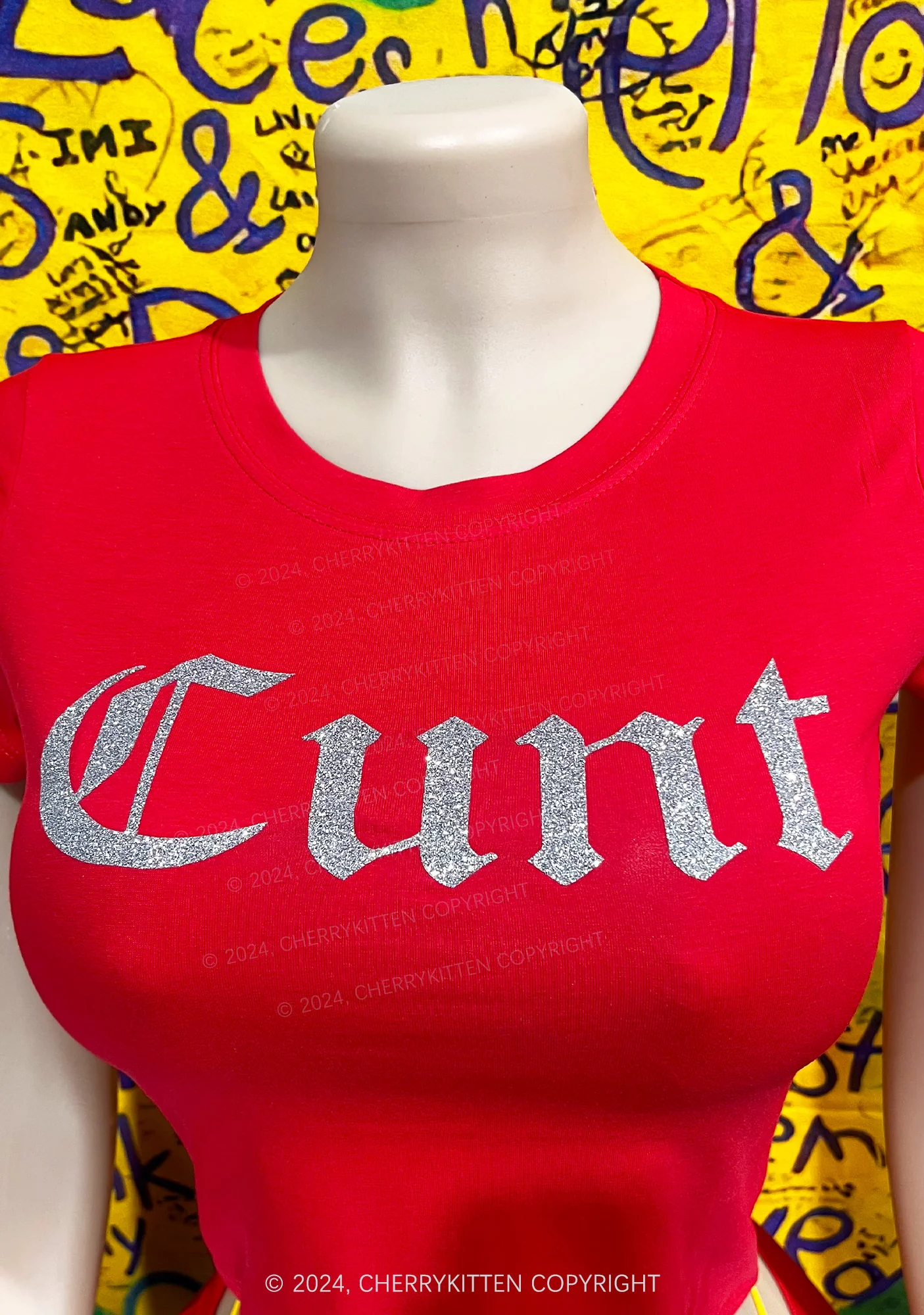 Glitter Cxxt Y2K Baby Tee Cherrykitten - Image 5