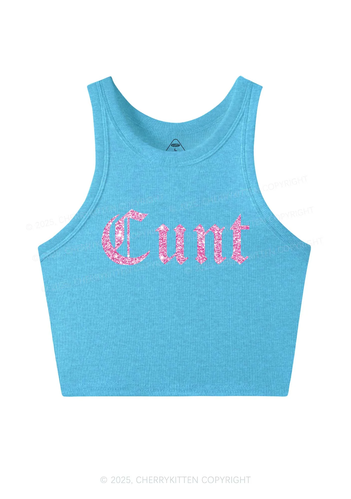 Glitter Cxxt Y2K Crop Tank Top Cherrykitten - Image 5