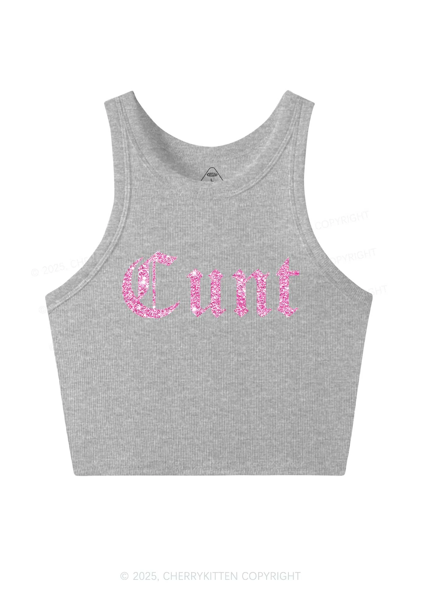 Glitter Cxxt Y2K Crop Tank Top Cherrykitten - Image 6