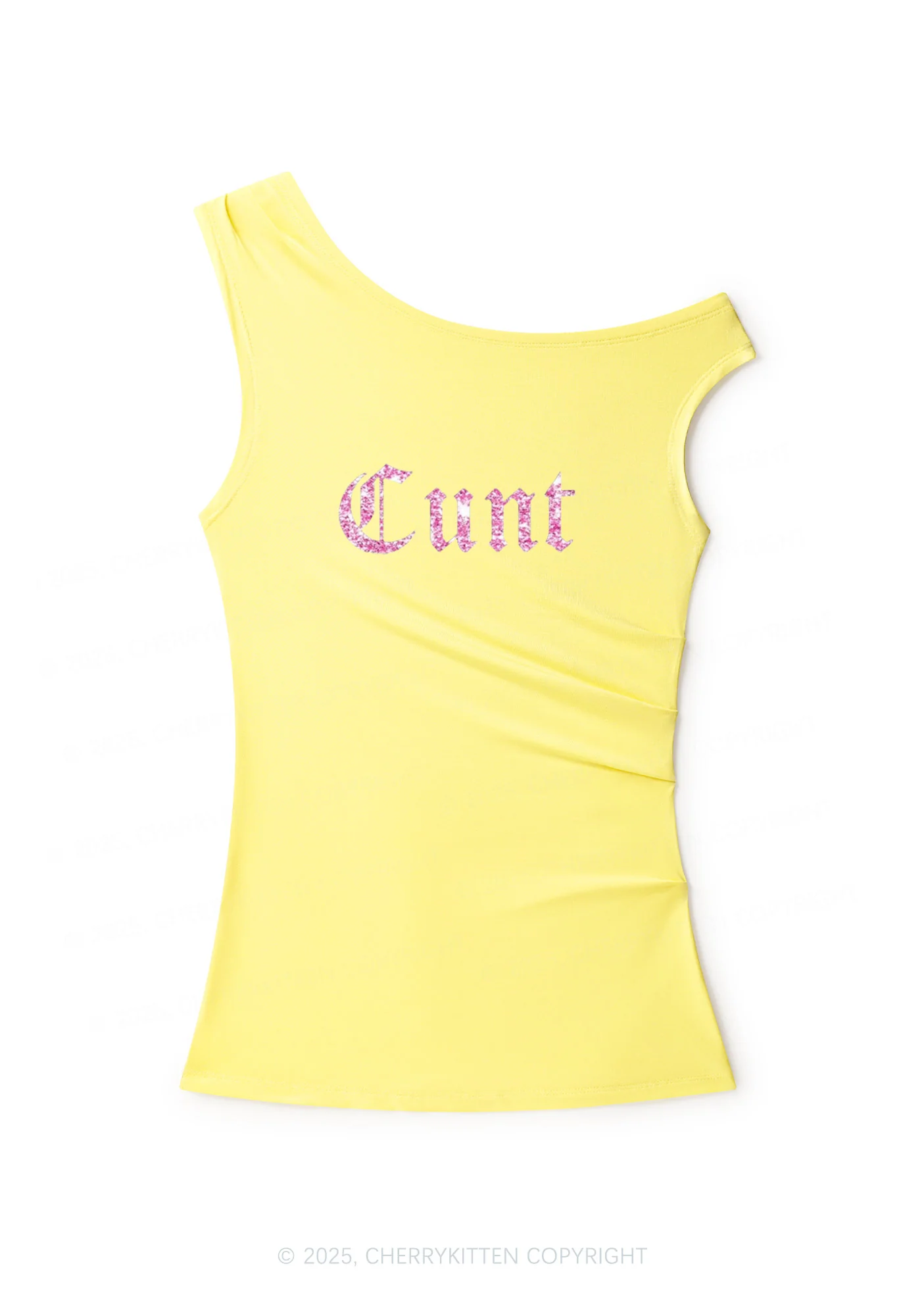 Glitter Cxxt Y2K Off Shoulder Tank Top Cherrykitten - Image 3