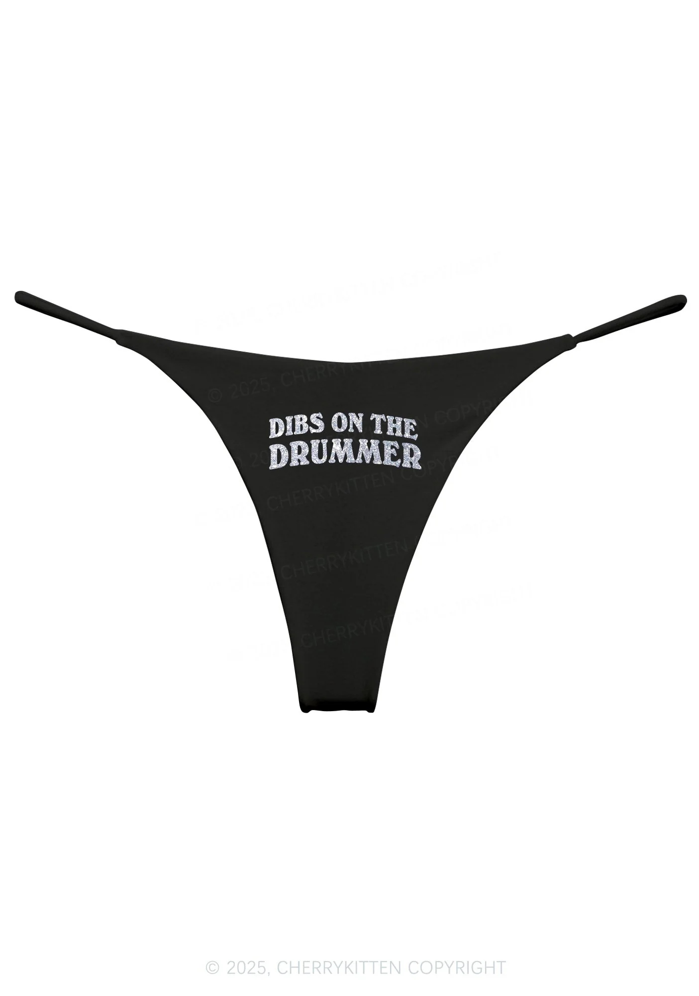 Glitter Dibs On The Drummer Y2K Bikini String Thong Cherrykitten - Image 9