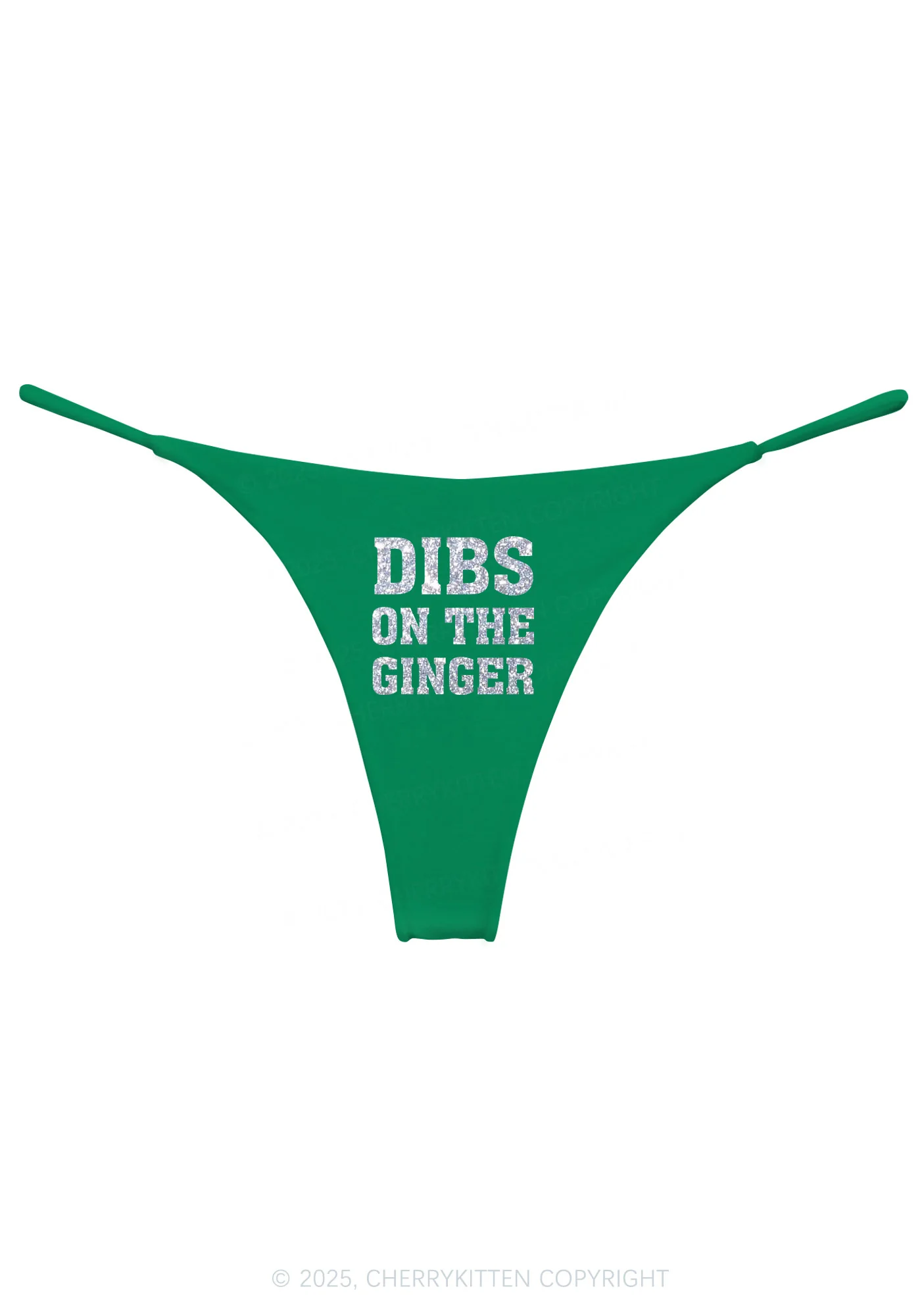 Glitter Dibs On The Ginger St Patricks Y2K Bikini String Thong Cherrykitten - Image 7