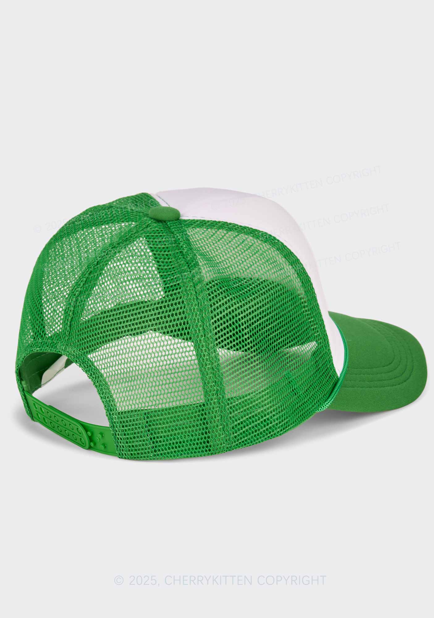 Glitter Feckin Eejit St Patricks Y2K Colorblock Trucker Hat Cherrykitten - Image 4